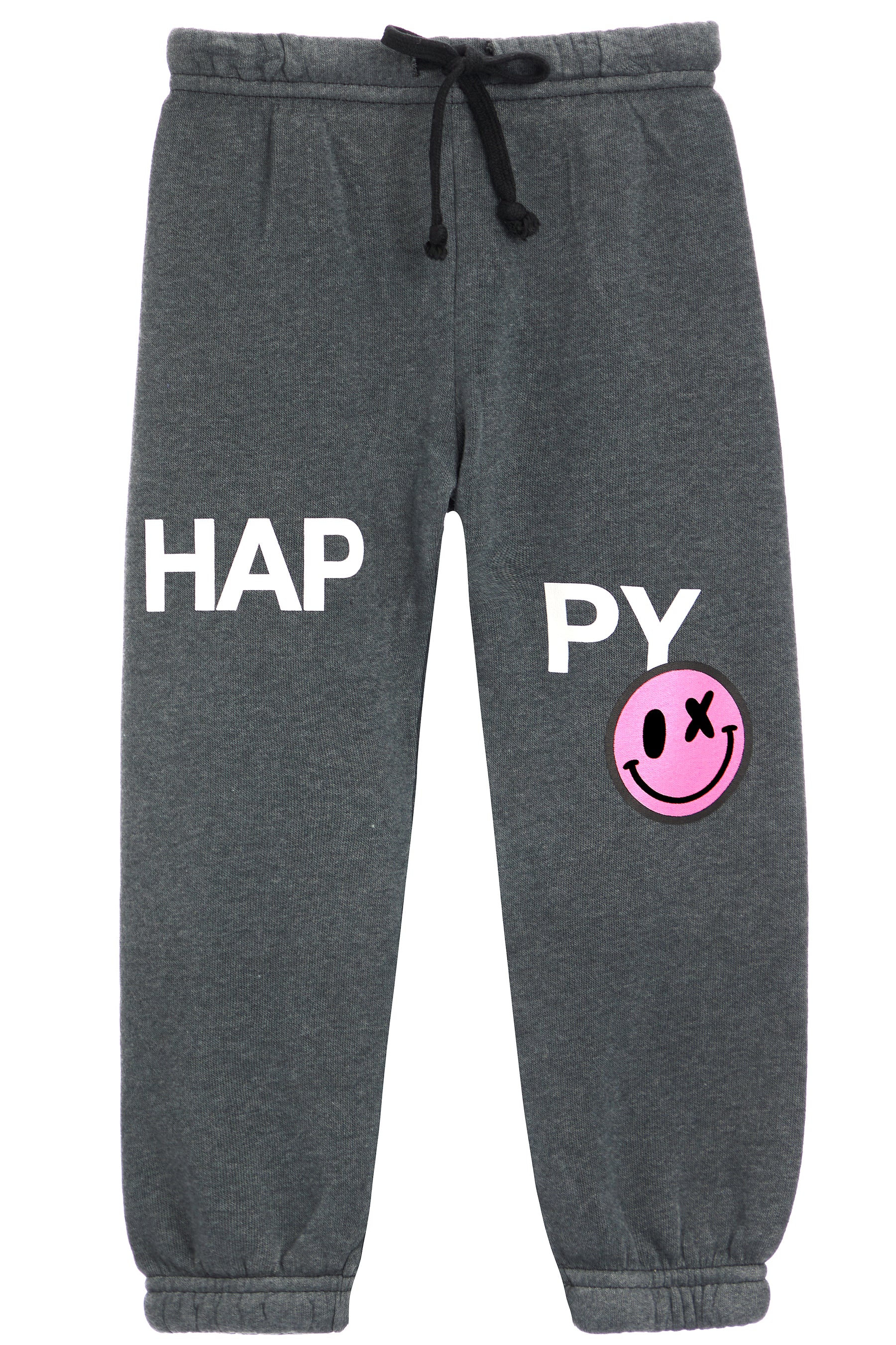 Fleece Sweatpants- Happy