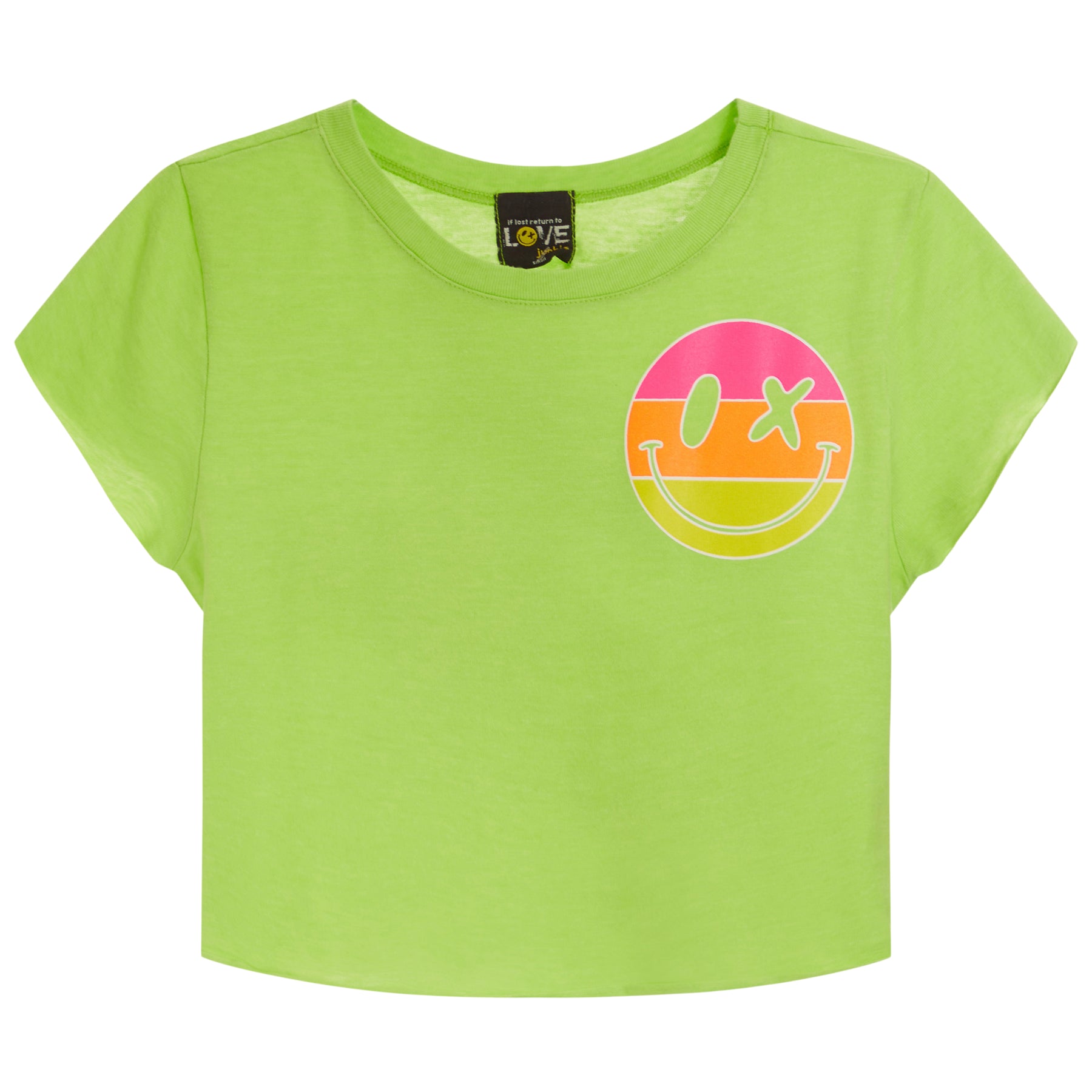 Keep Smiling Crop Boyfriend Tee