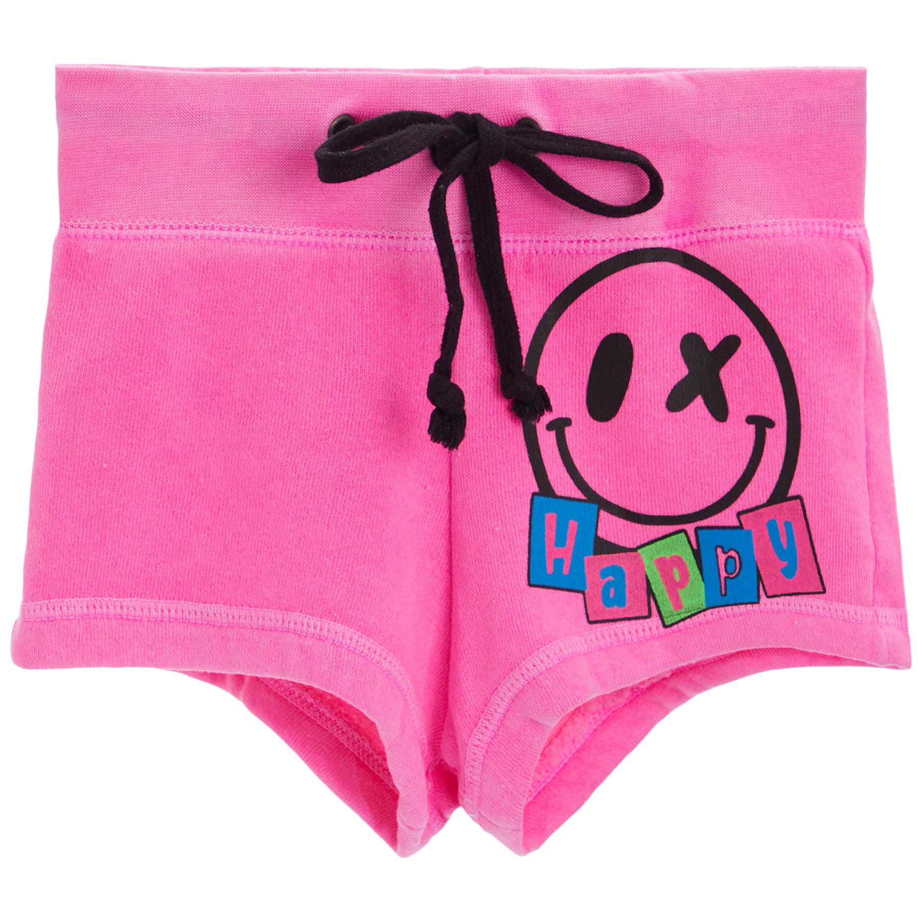 Fleece Shorts- Happy Block