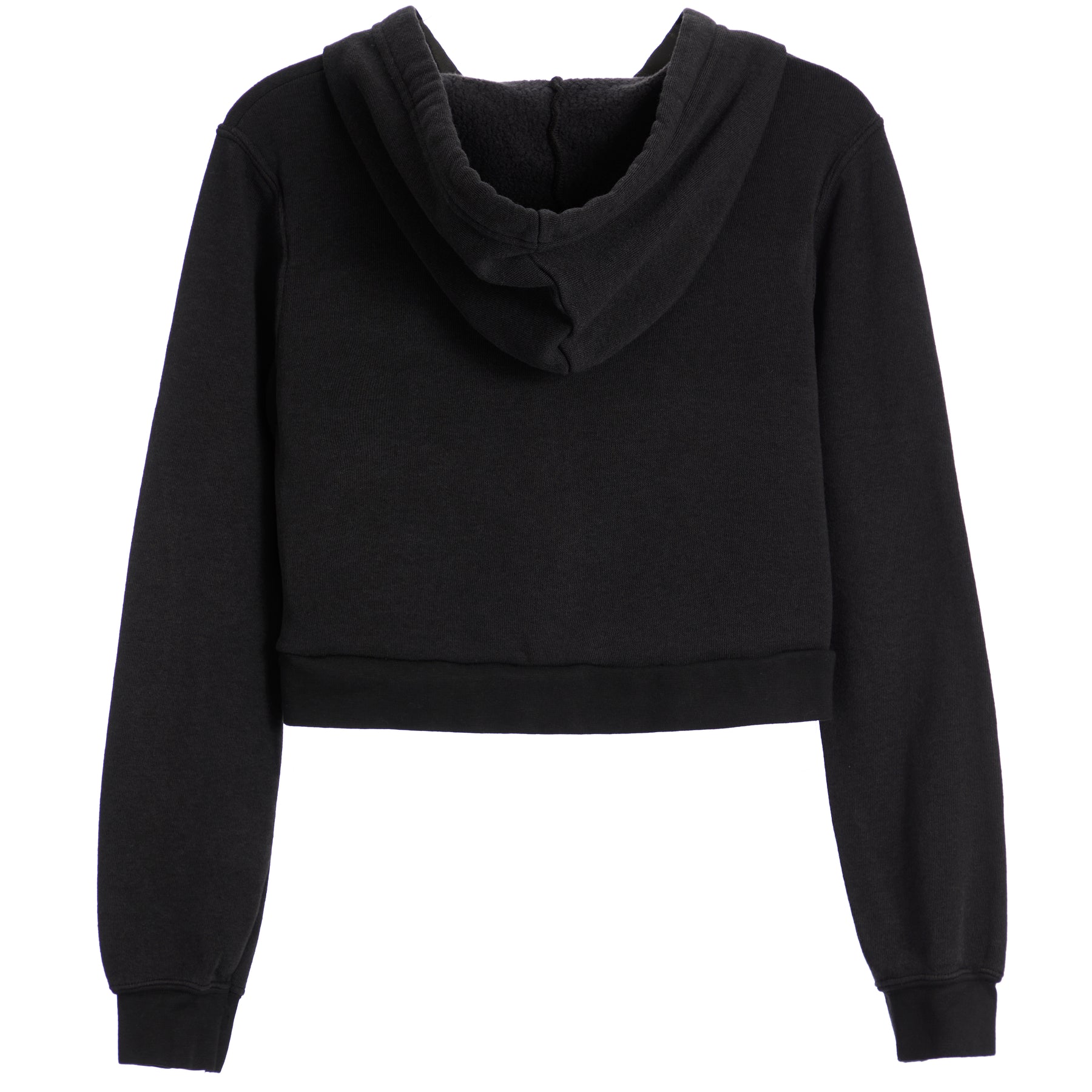 Happy Crop Fleece Zip Hoodie
