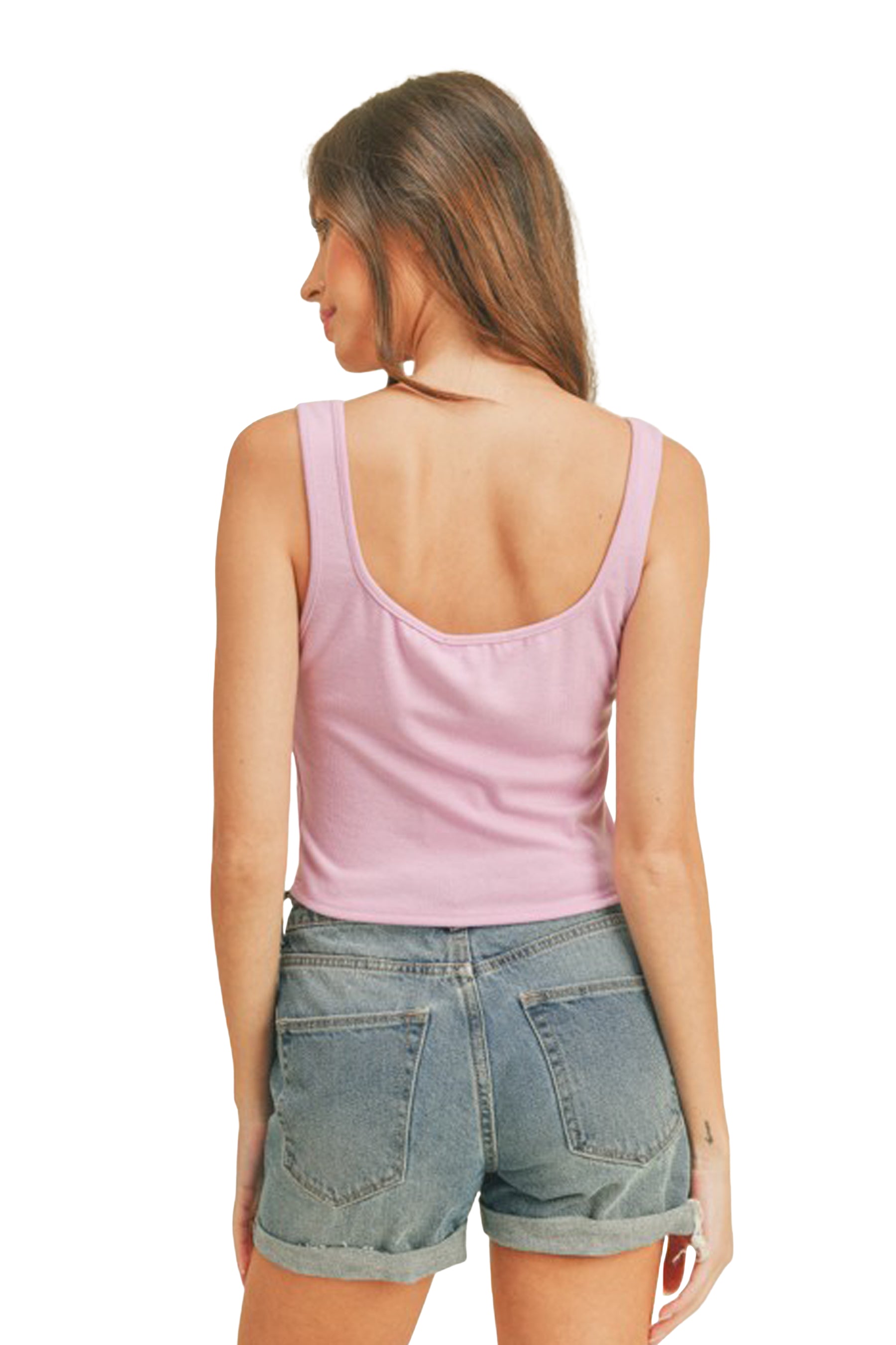 Lace Up Hankerchief Top