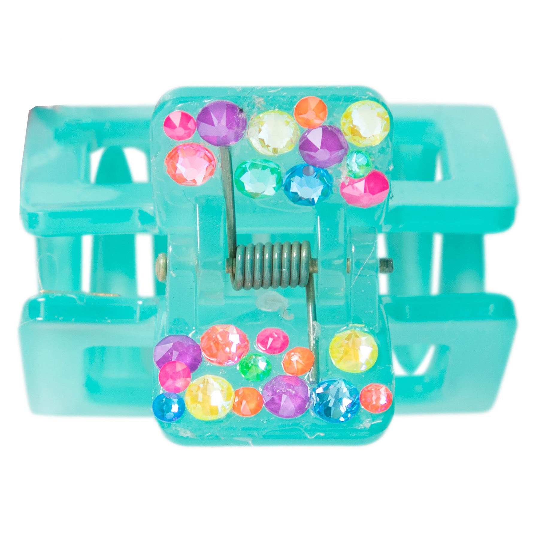 Tonal Neon Rhinestone Claw Clip