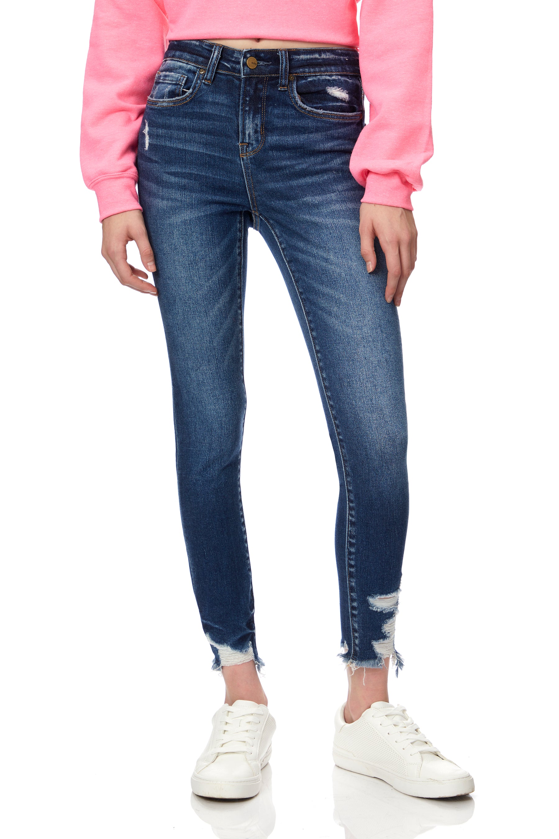 Mid Rise Ankle Skinny