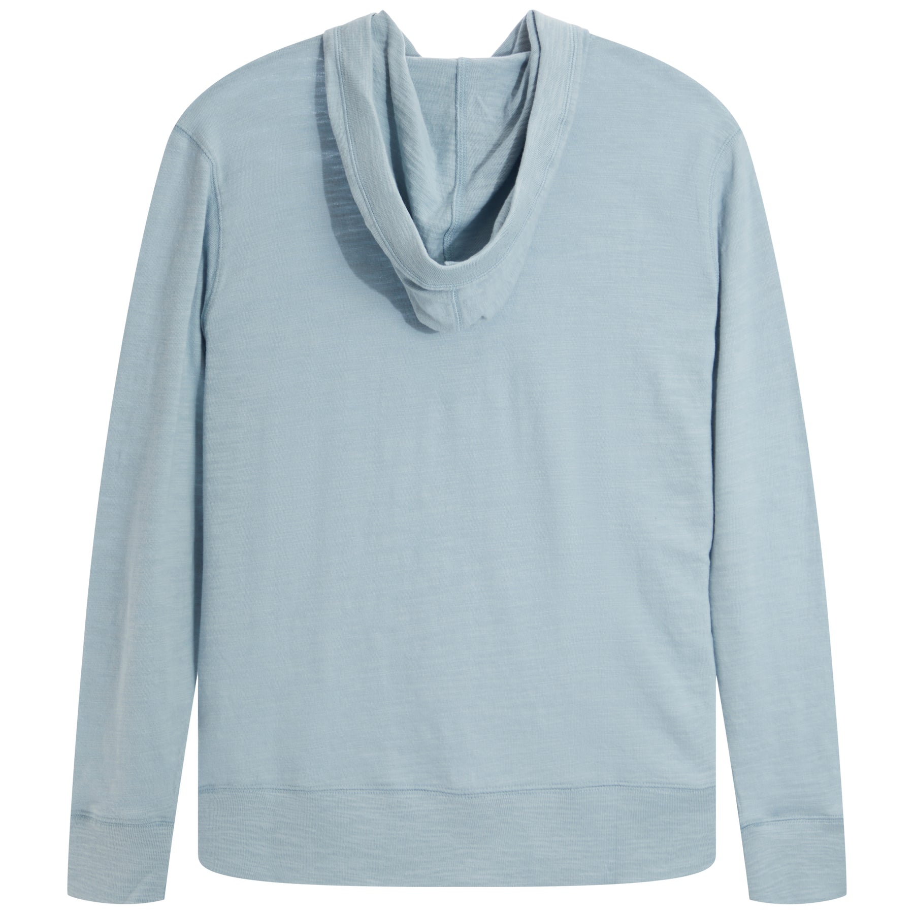 Slub Cotton Hoodie in Blue Breeze
