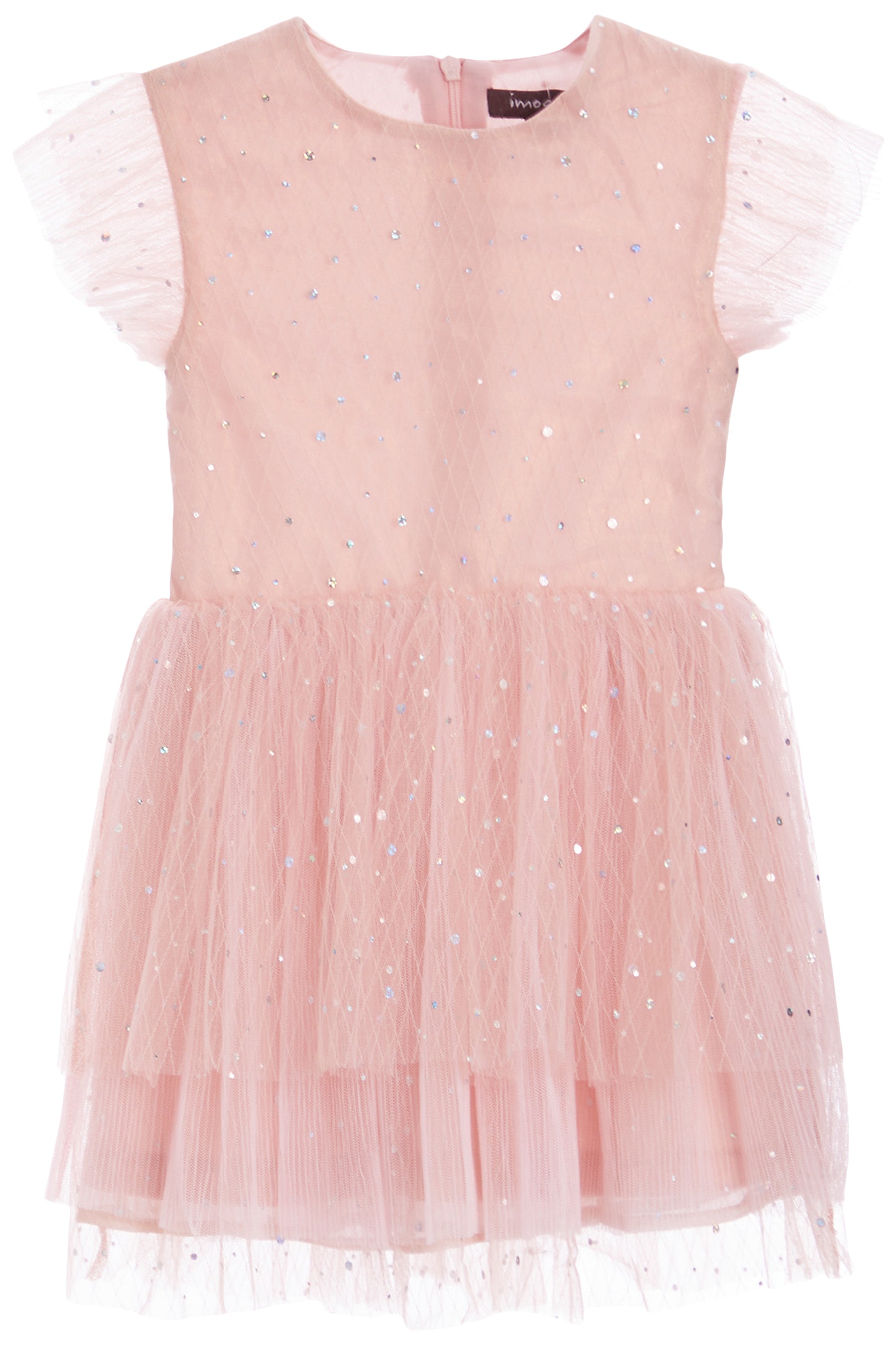 Embellished Mesh And Chiffon Dress