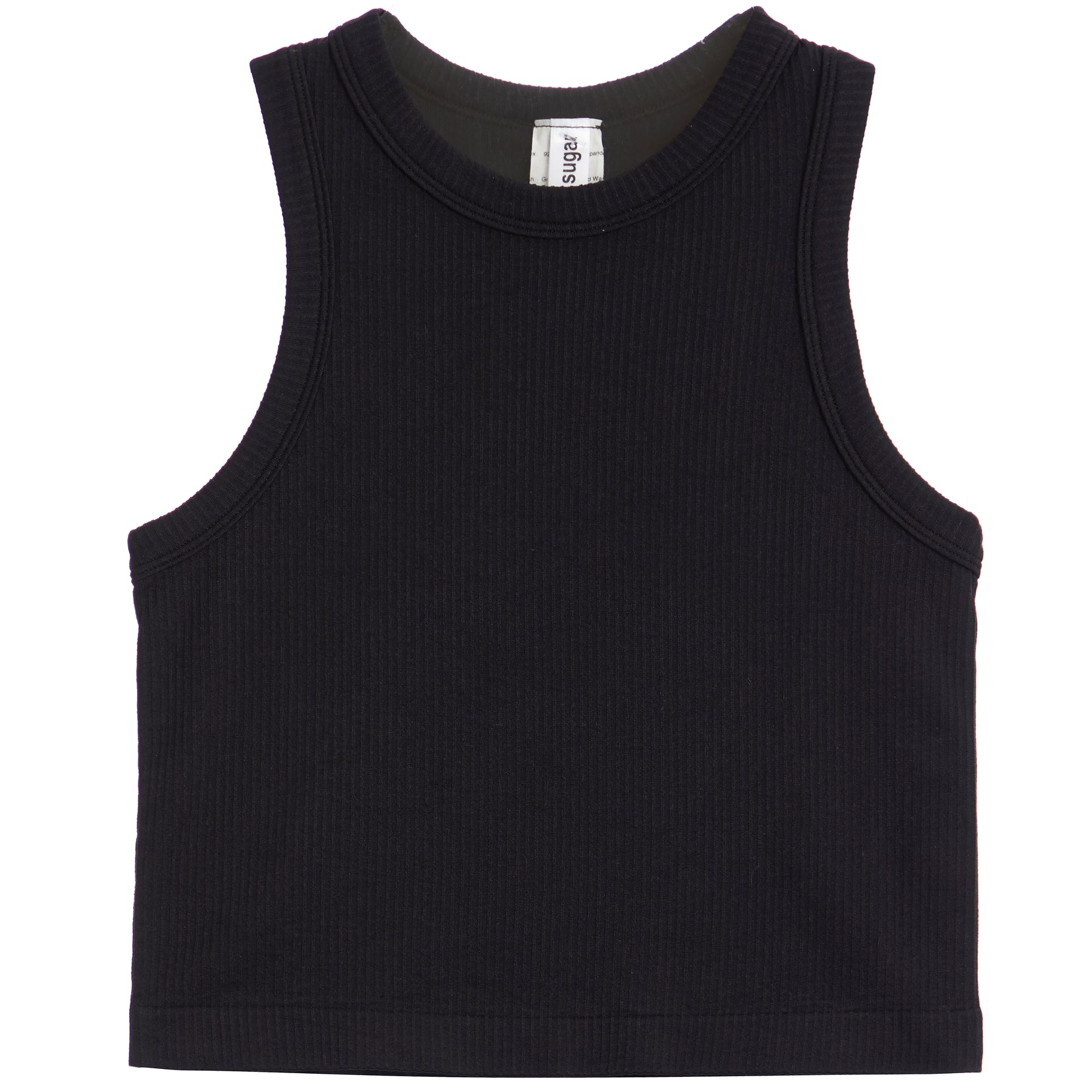 Crop Ribbed Sleeveless Top