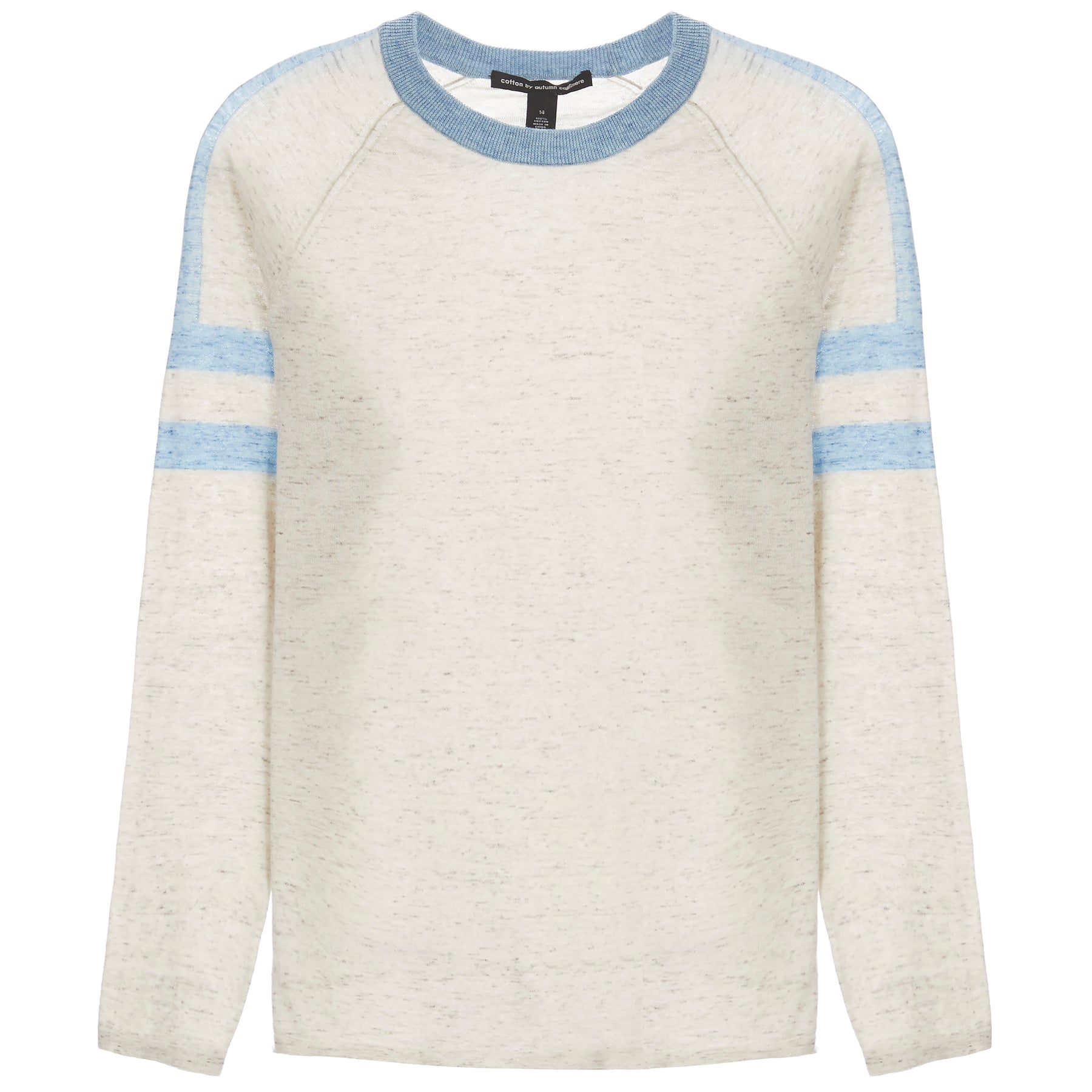 Boys Silver Stripe Raglan Offwhite Sky