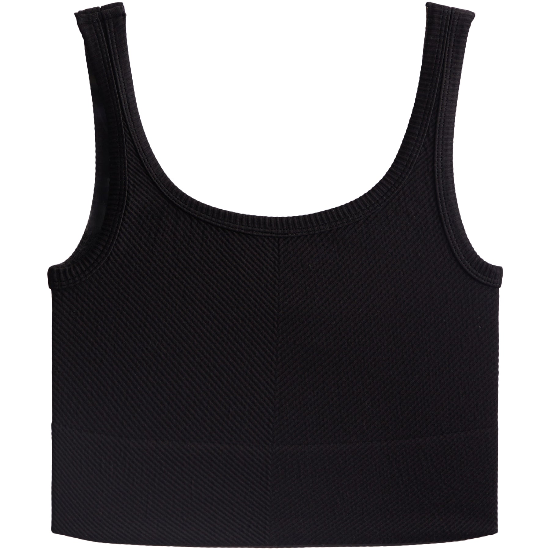 Chevron Ribbed Crop Top