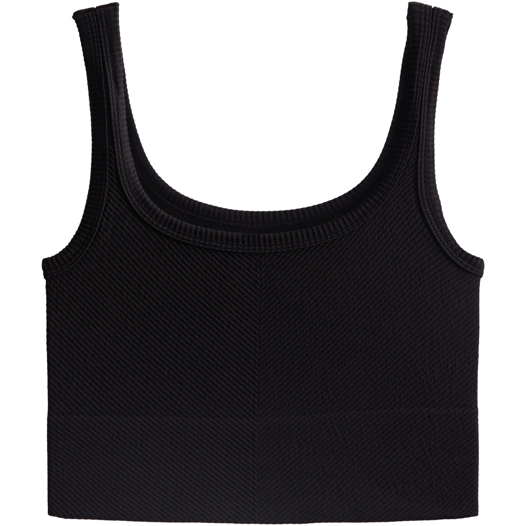 Chevron Ribbed Crop Top