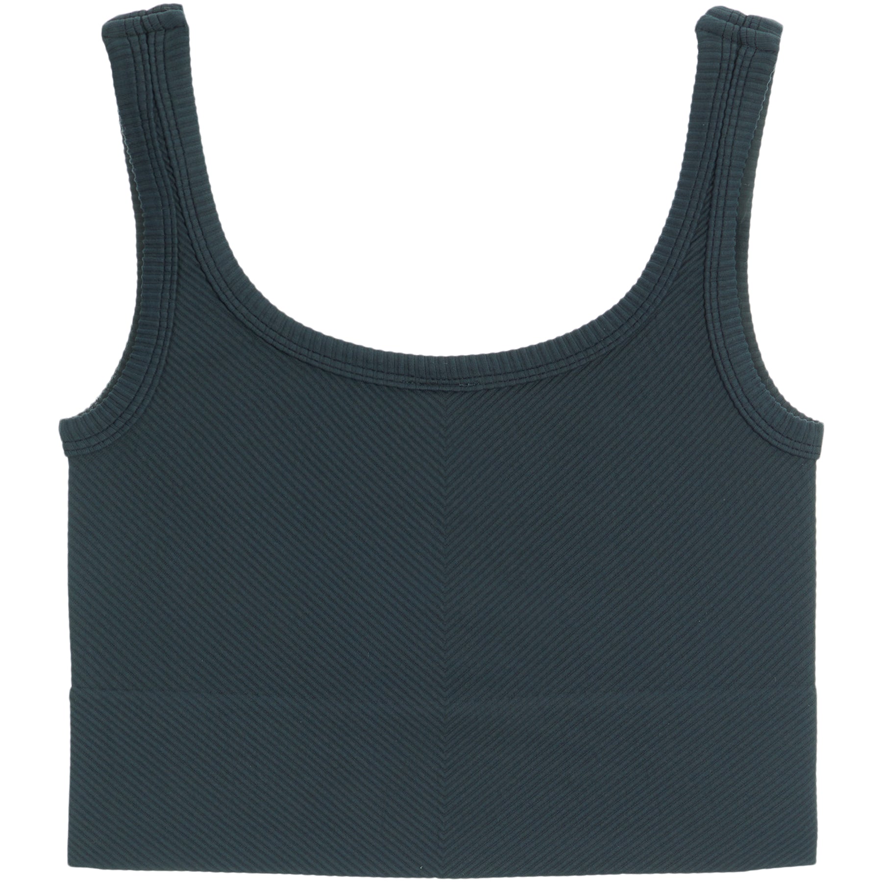 Chevron Ribbed Crop Top