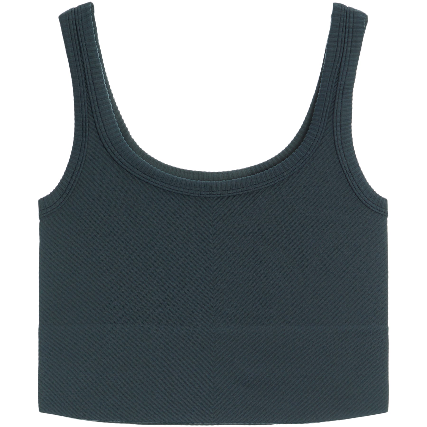Chevron Ribbed Crop Top