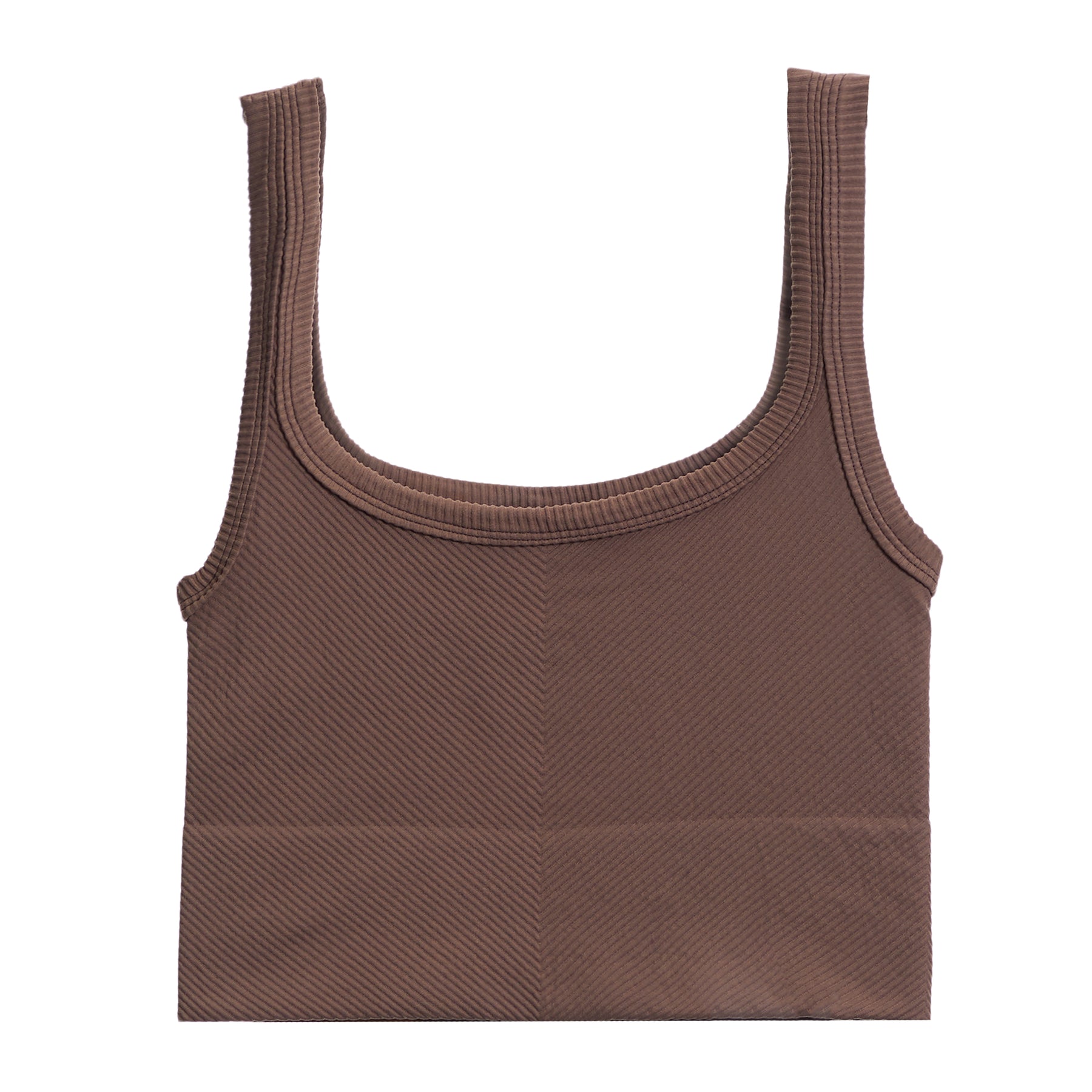 Chevron Ribbed Crop Top