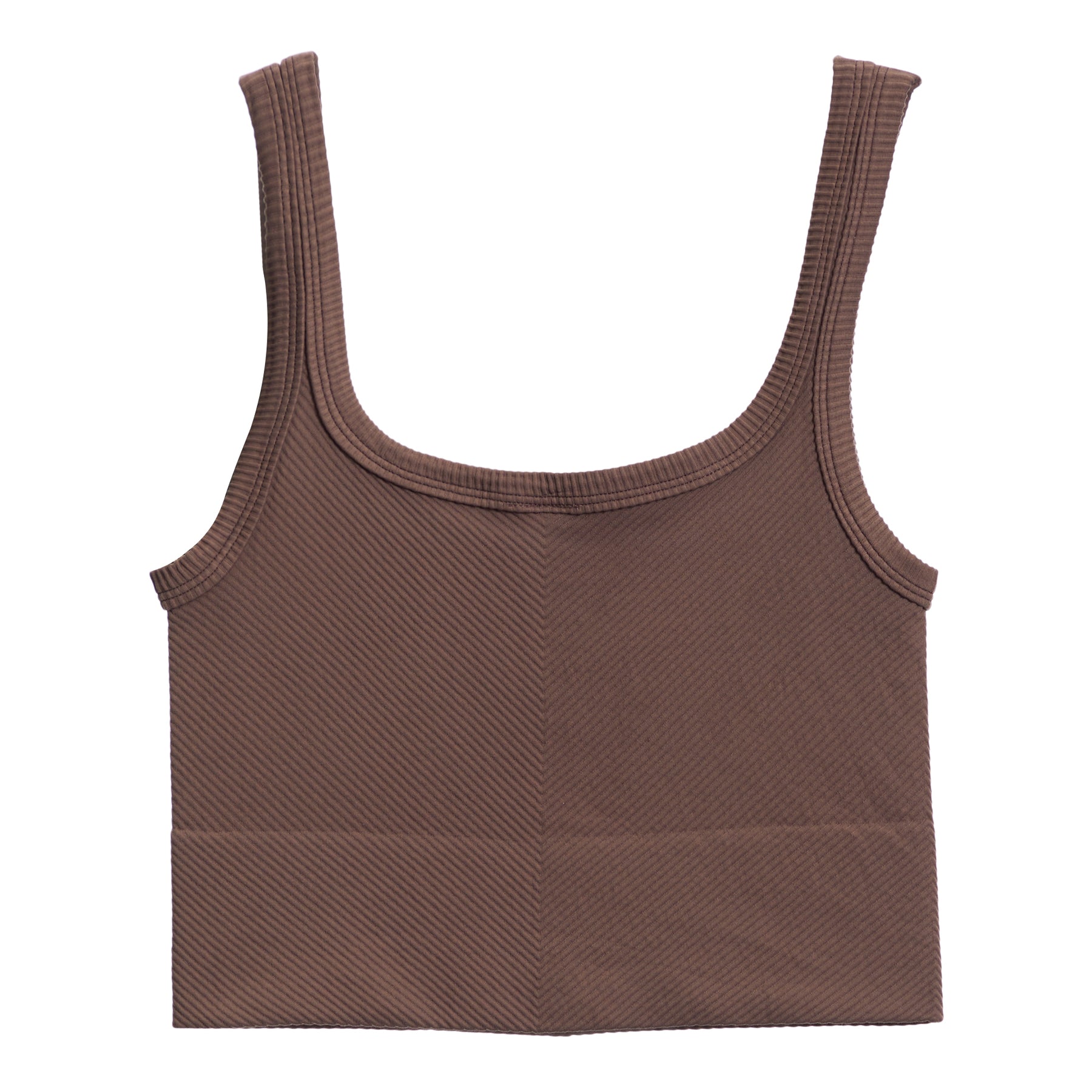 Chevron Ribbed Crop Top