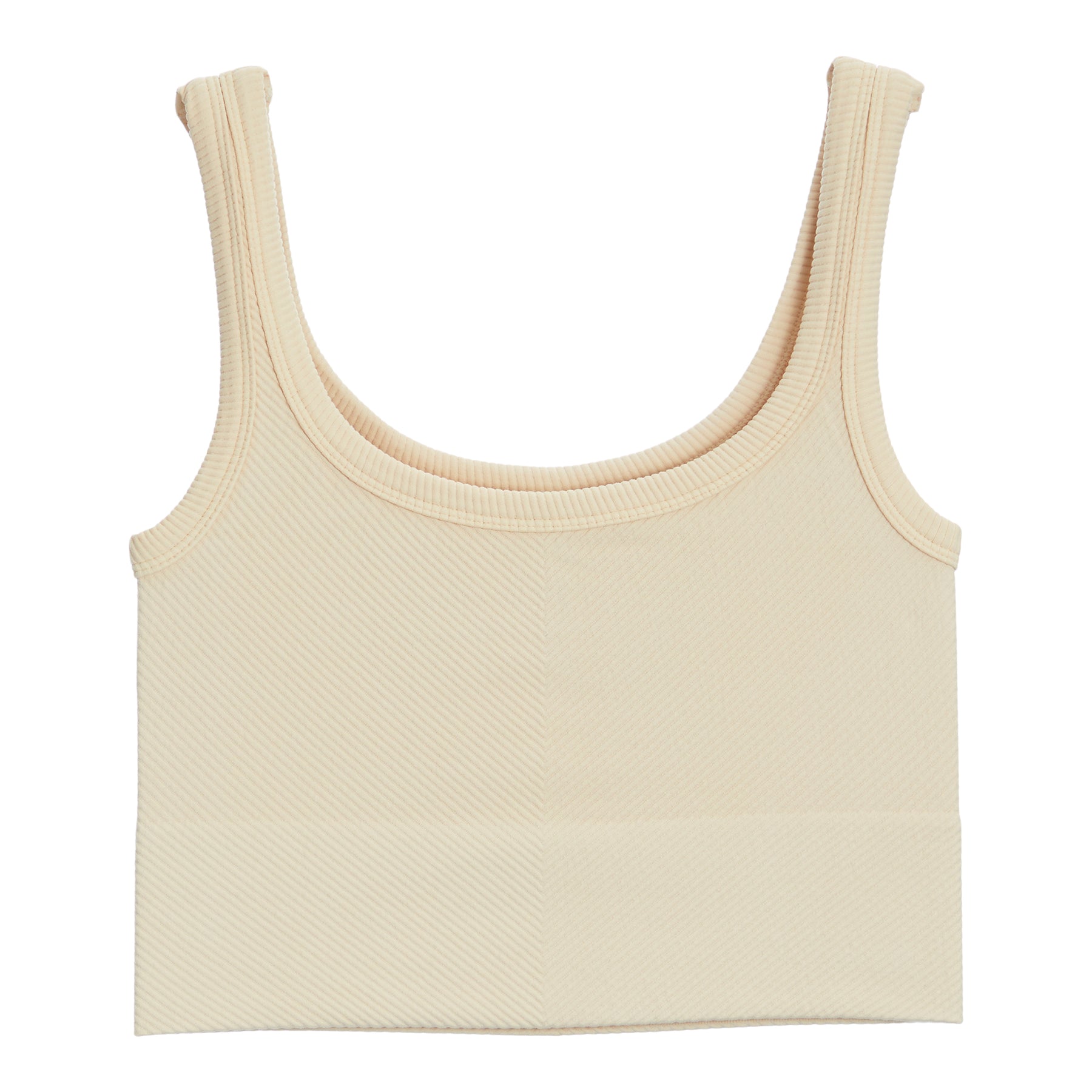 Chevron Ribbed Crop Top