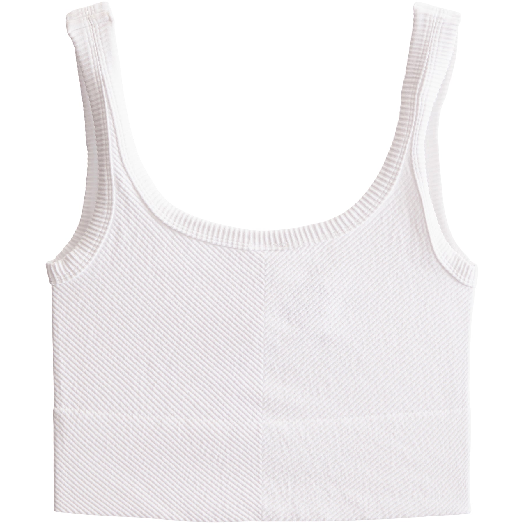 Chevron Ribbed Crop Top