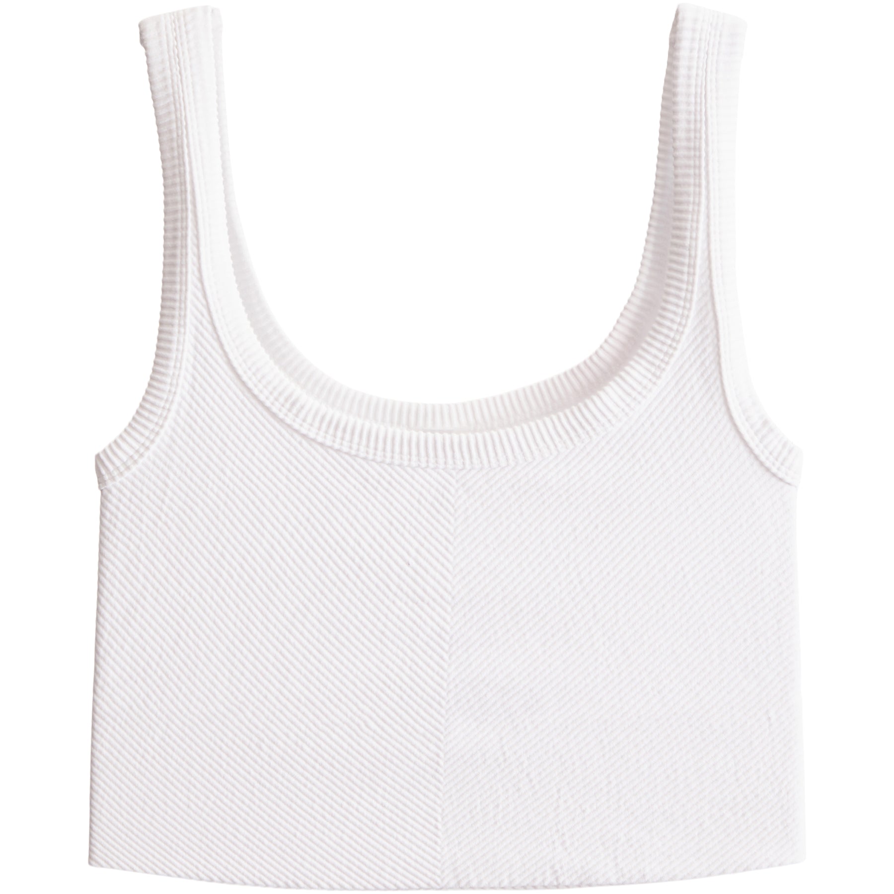 Chevron Ribbed Crop Top