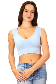 Plunge V-Neck Crop Top
