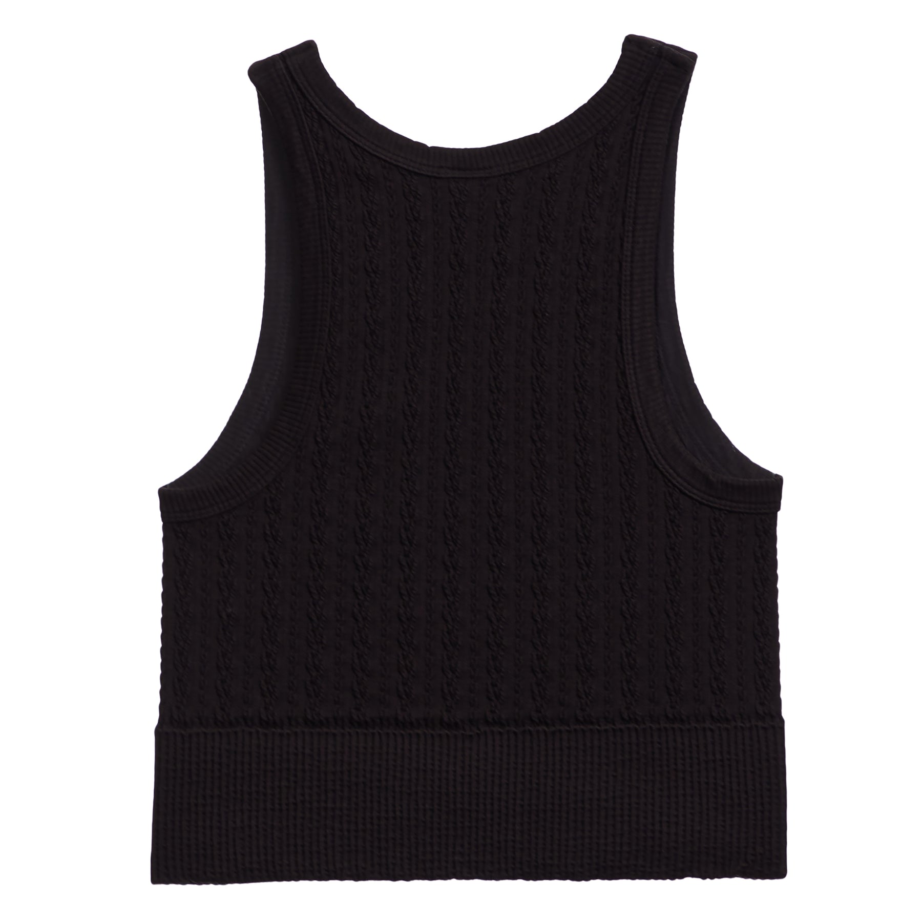 Cable Knit Highneck Tank Top