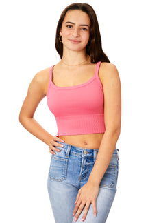 Contrast Ribbed Crop Top