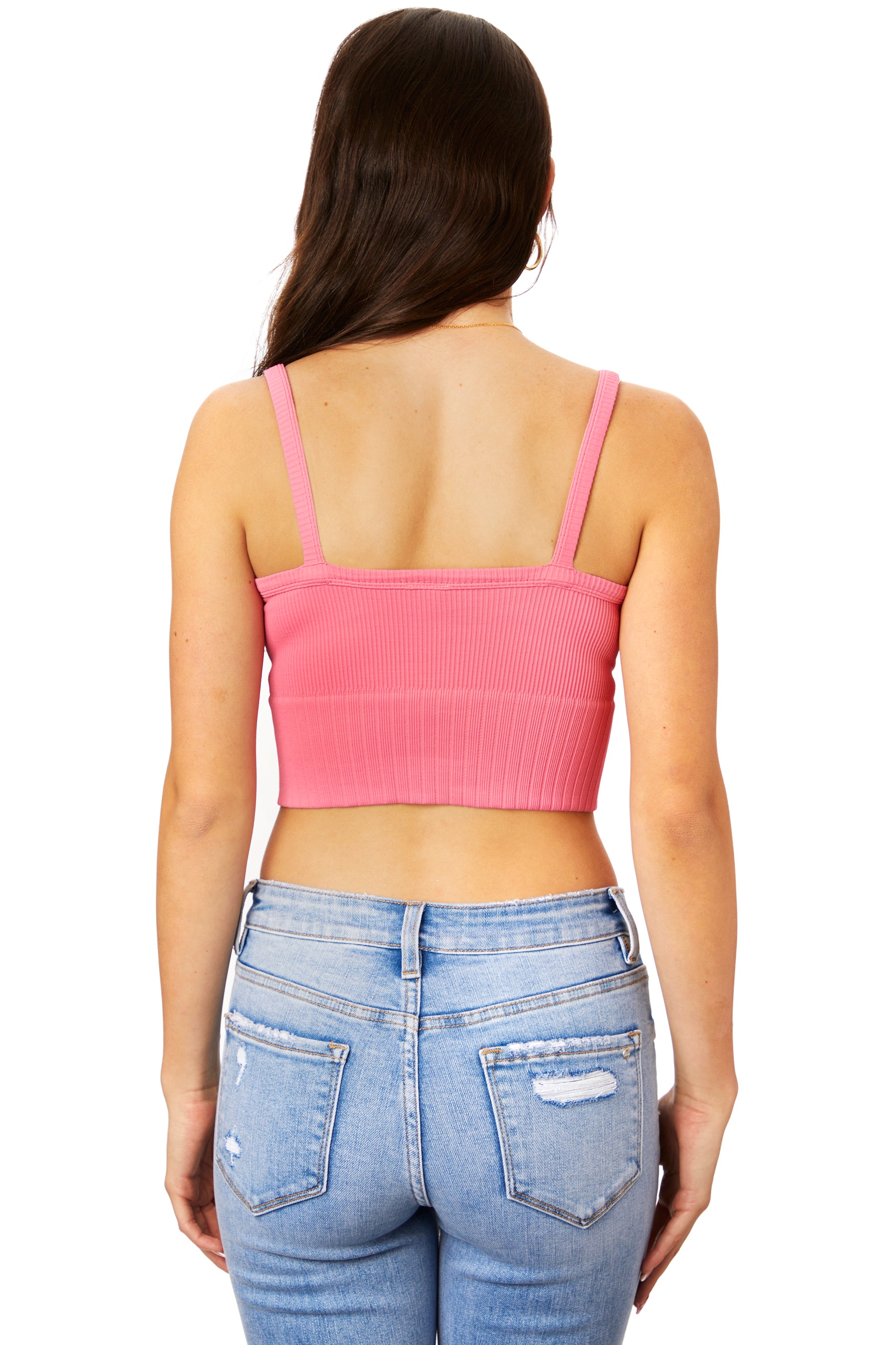 Contrast Ribbed Crop Top