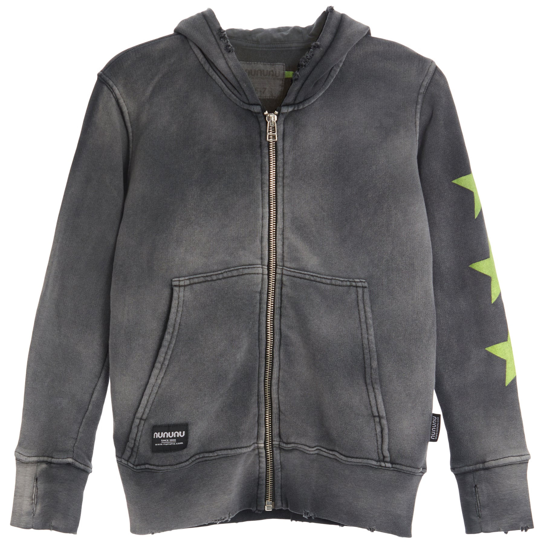 Brushed Zip Hoodie w/Stars