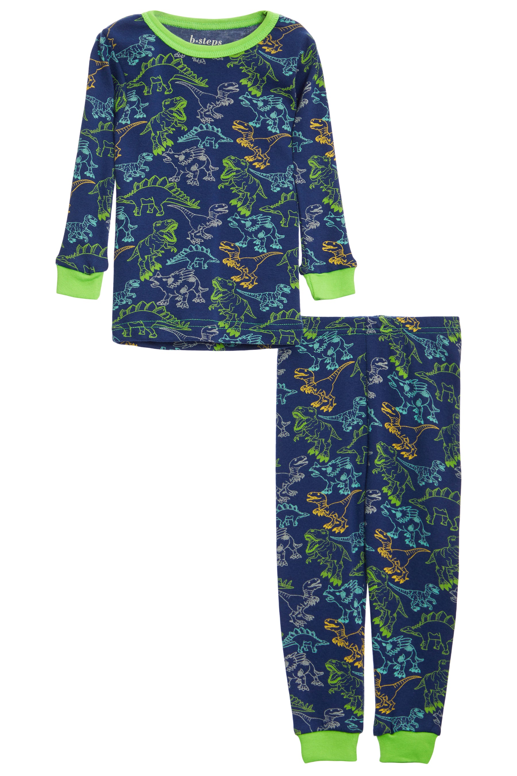 2 PC Pajamas - Green Dinos
