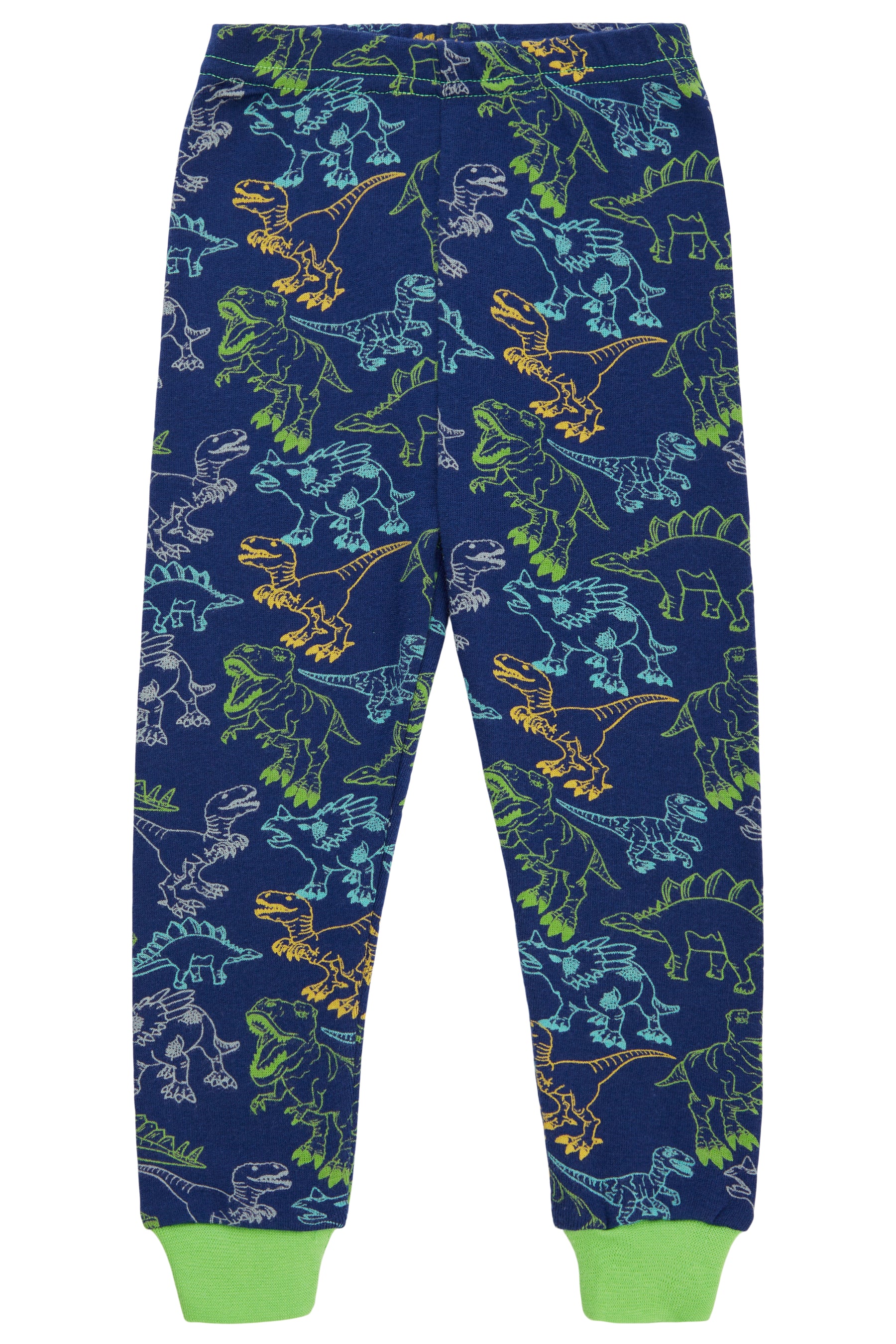 2 PC Pajamas - Green Dinos