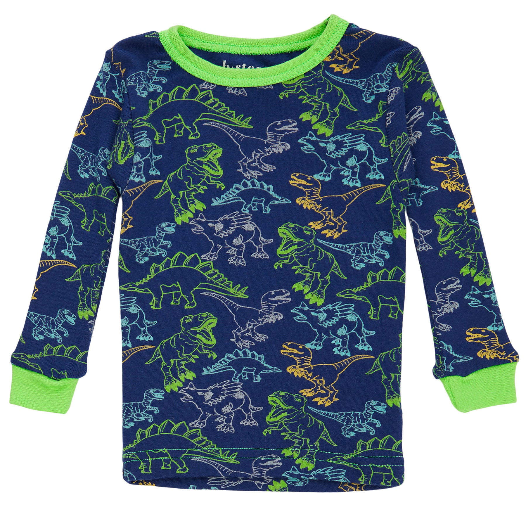 2 PC Pajamas - Green Dinos
