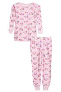 2 PC Pajamas - Pink Rainbow