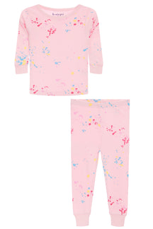 2 PC PJ Set- Multi Splatter Pink