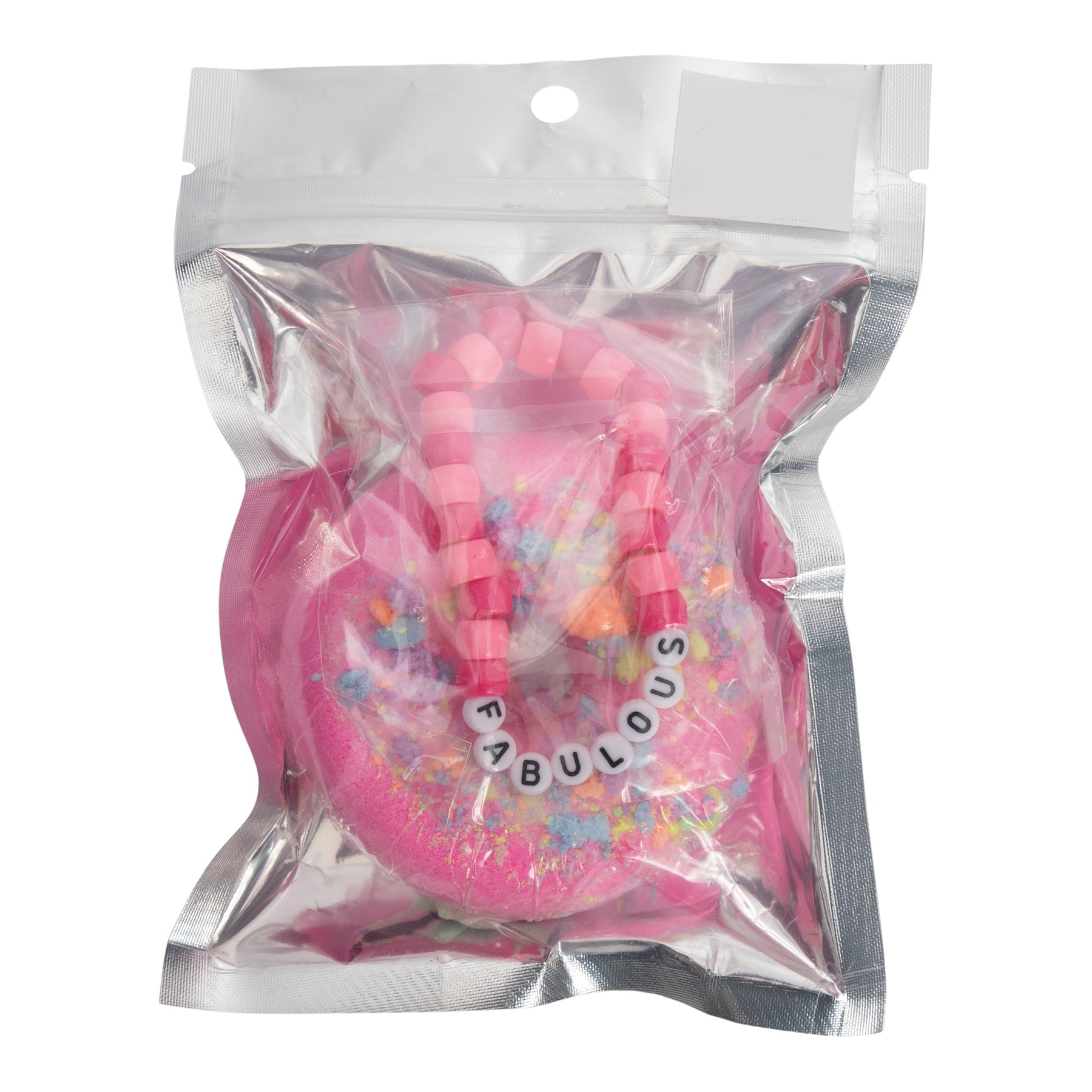 Donut Bath Bomb with Friendship Bracelet
