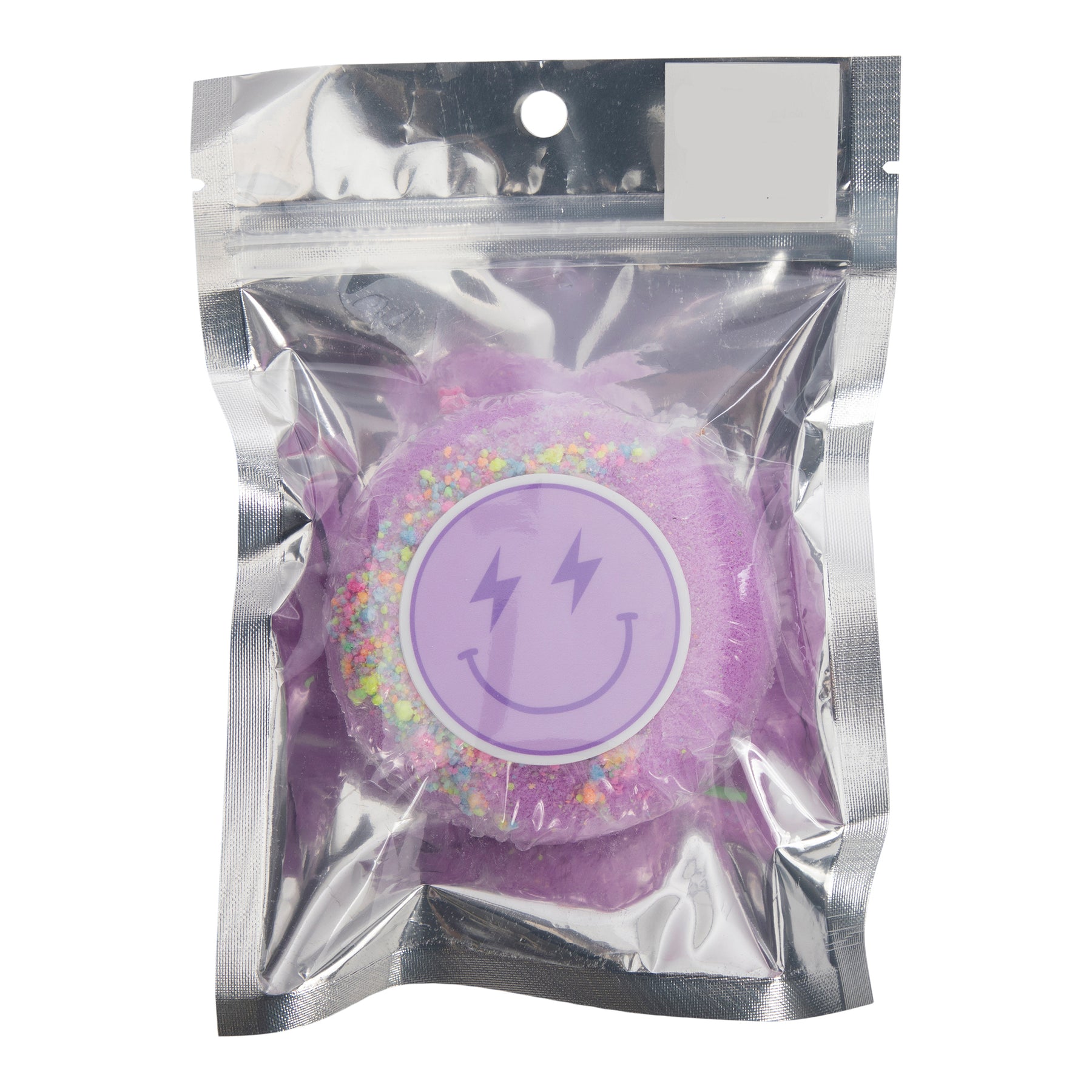 Preppy Smiley Donut Bath Bomb with sticker