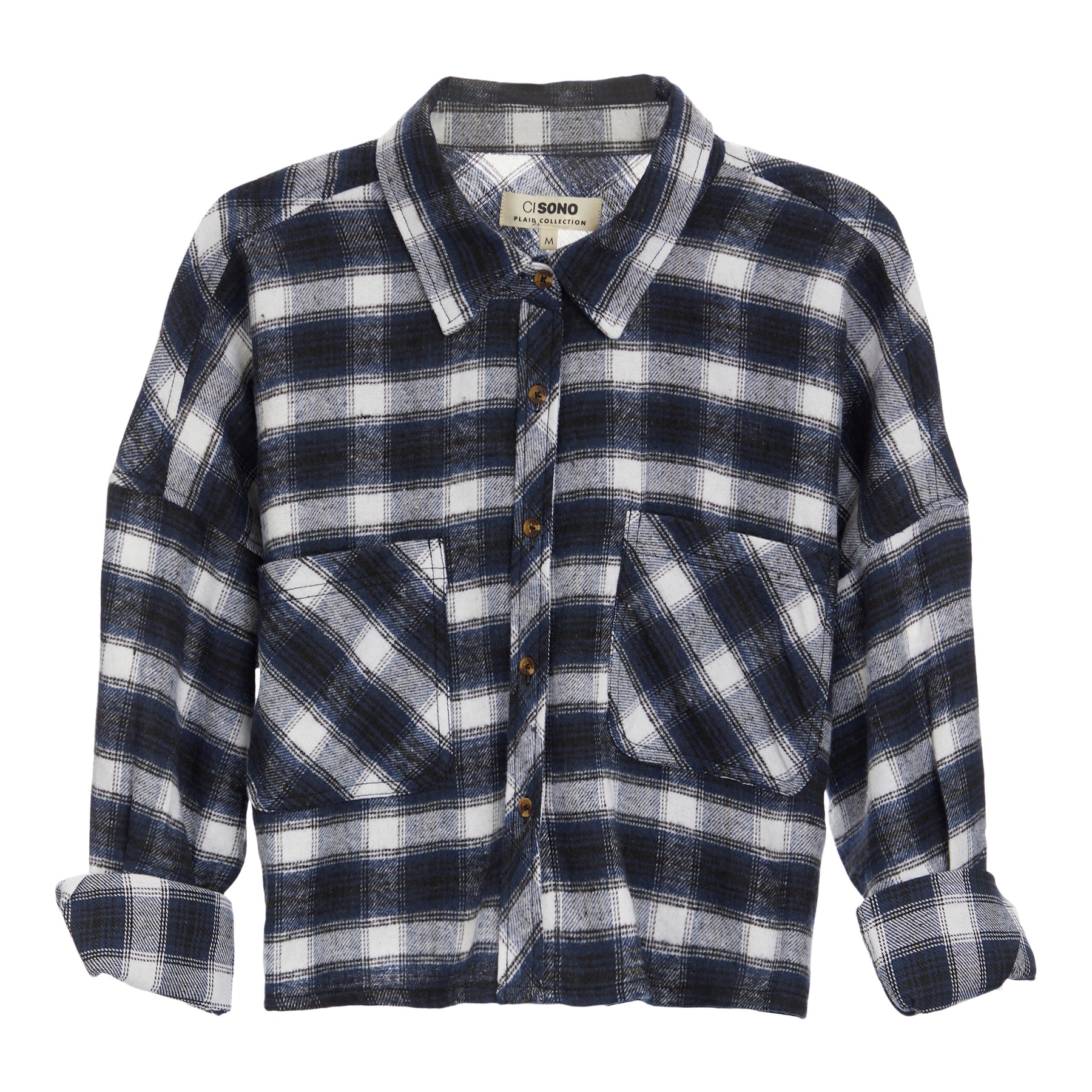 Cropped Flannel Shirt