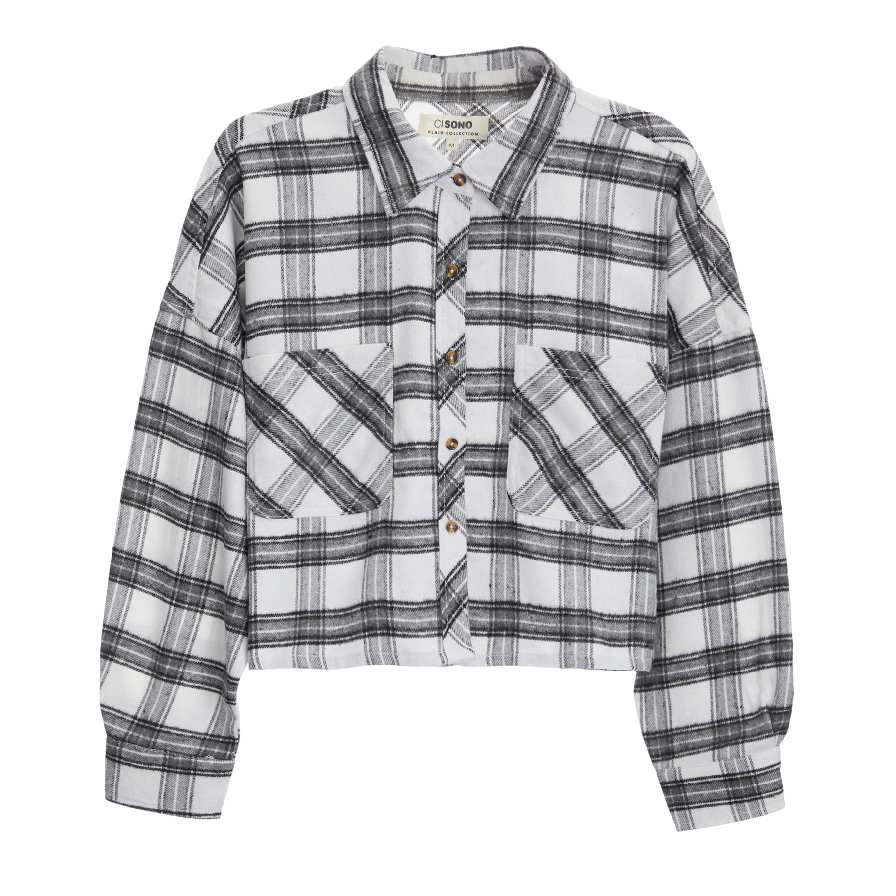 Cropped Flannel Shirt
