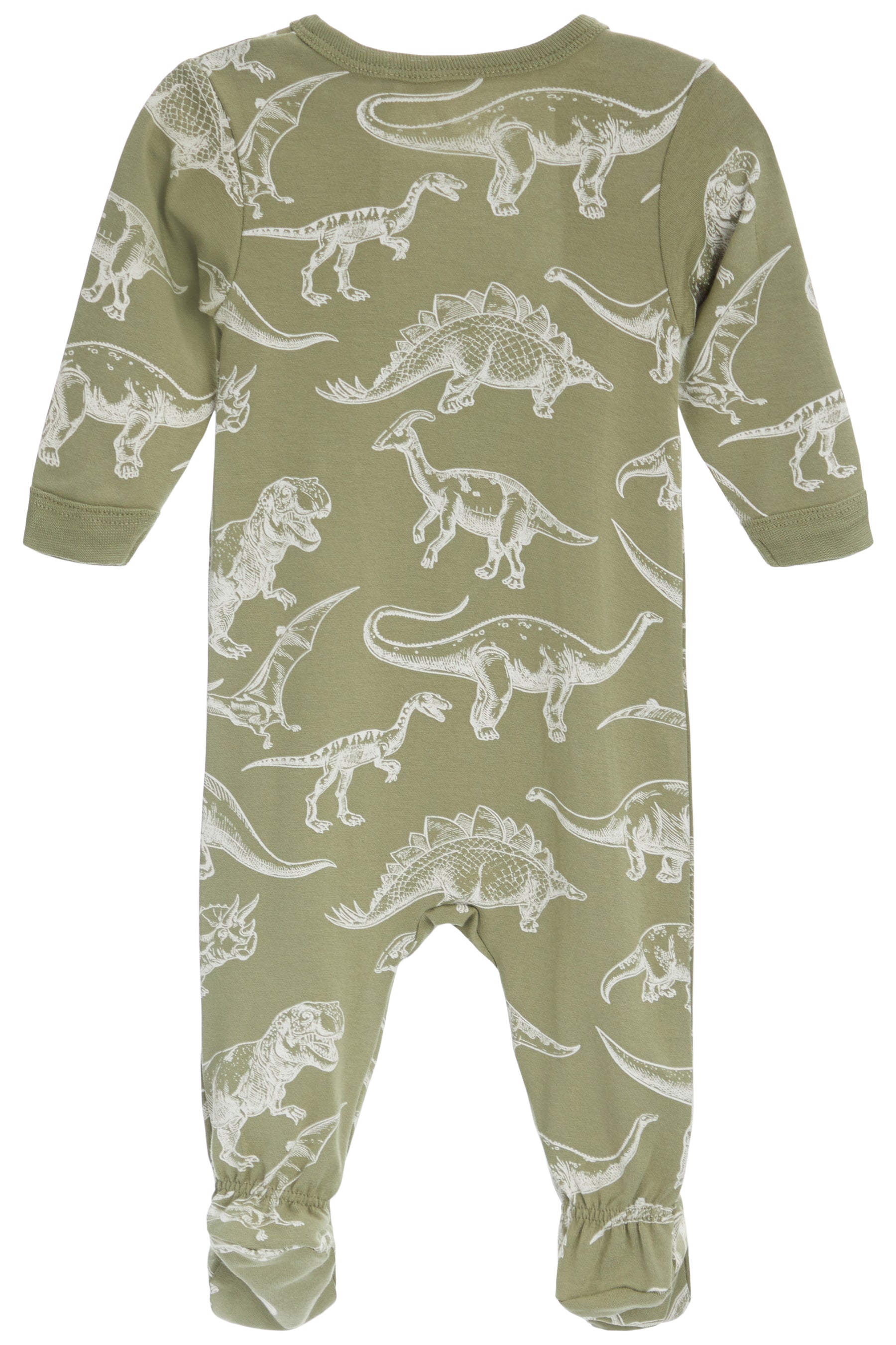 Modal Zipper Footie- Dinosaur Print
