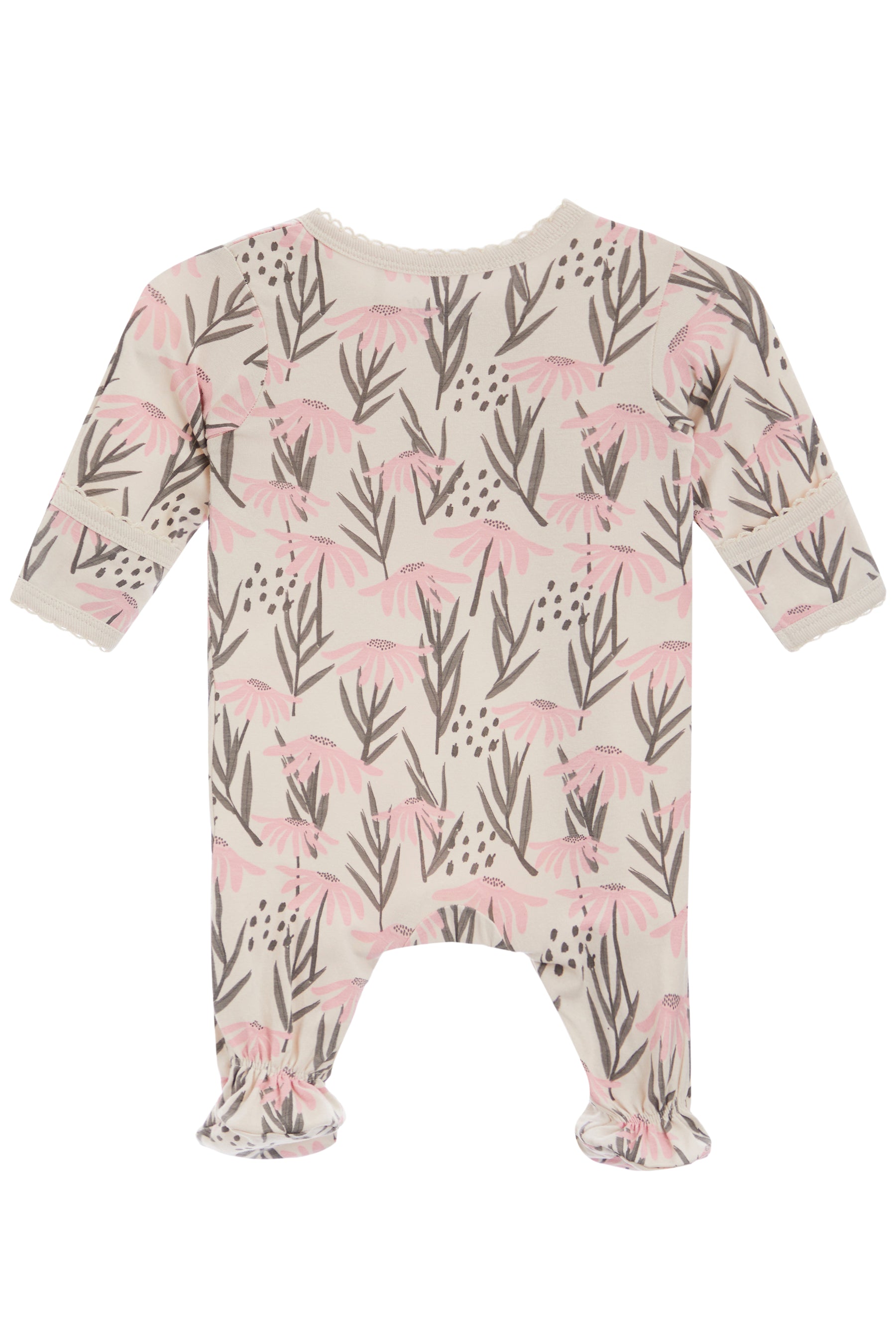 Modal Zip Footie- Floral