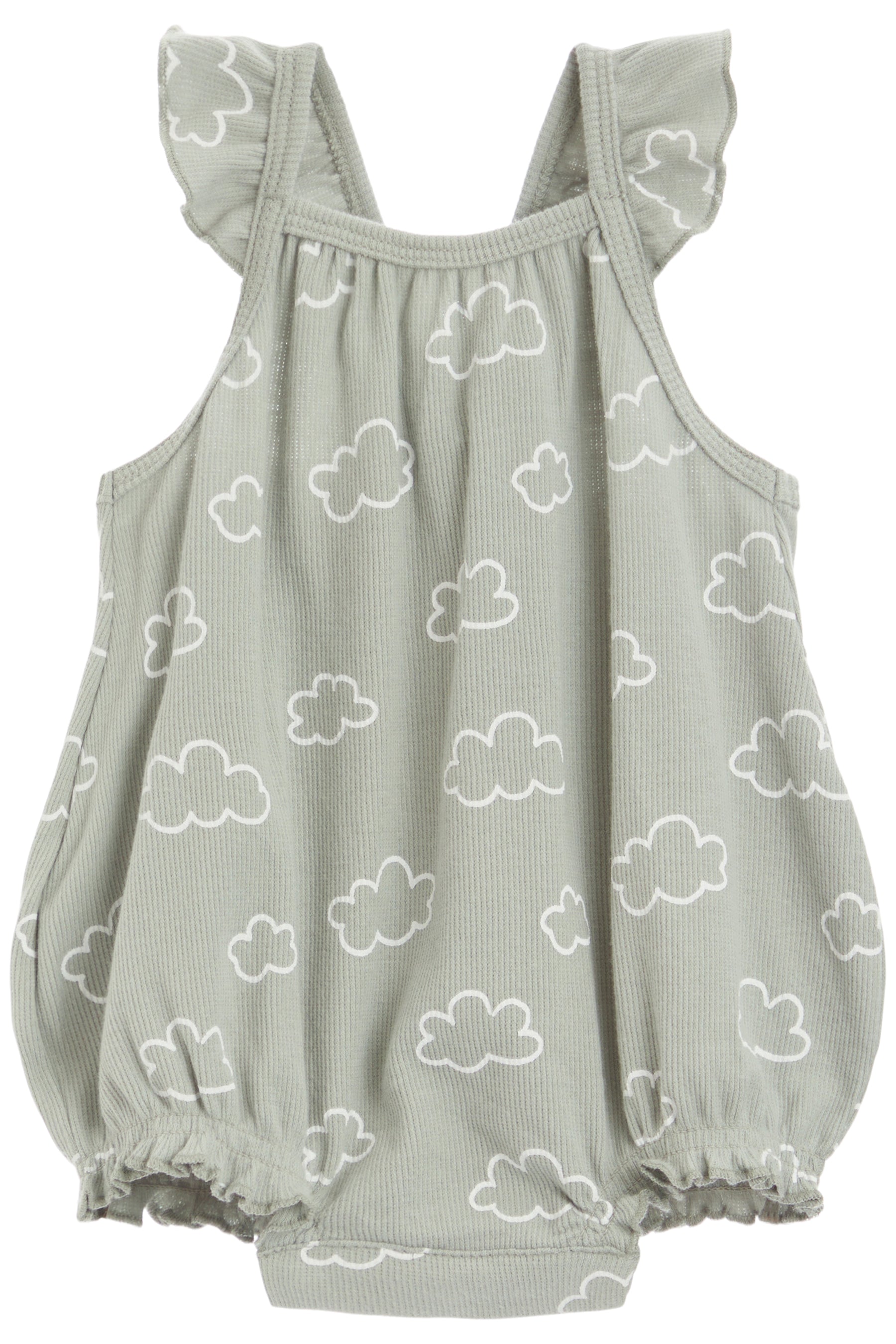 Ribbed Ruffle Romper
