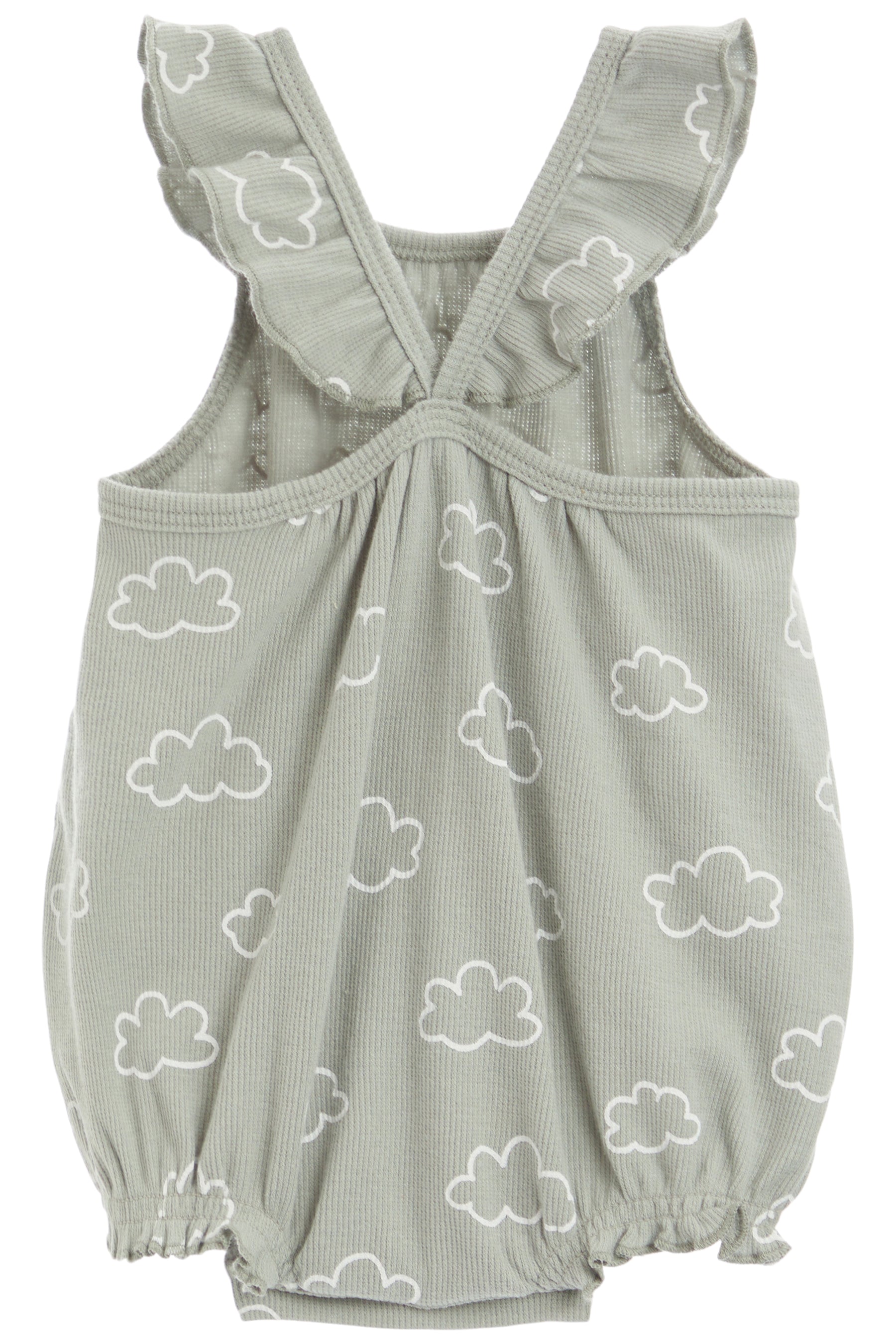 Ribbed Ruffle Romper