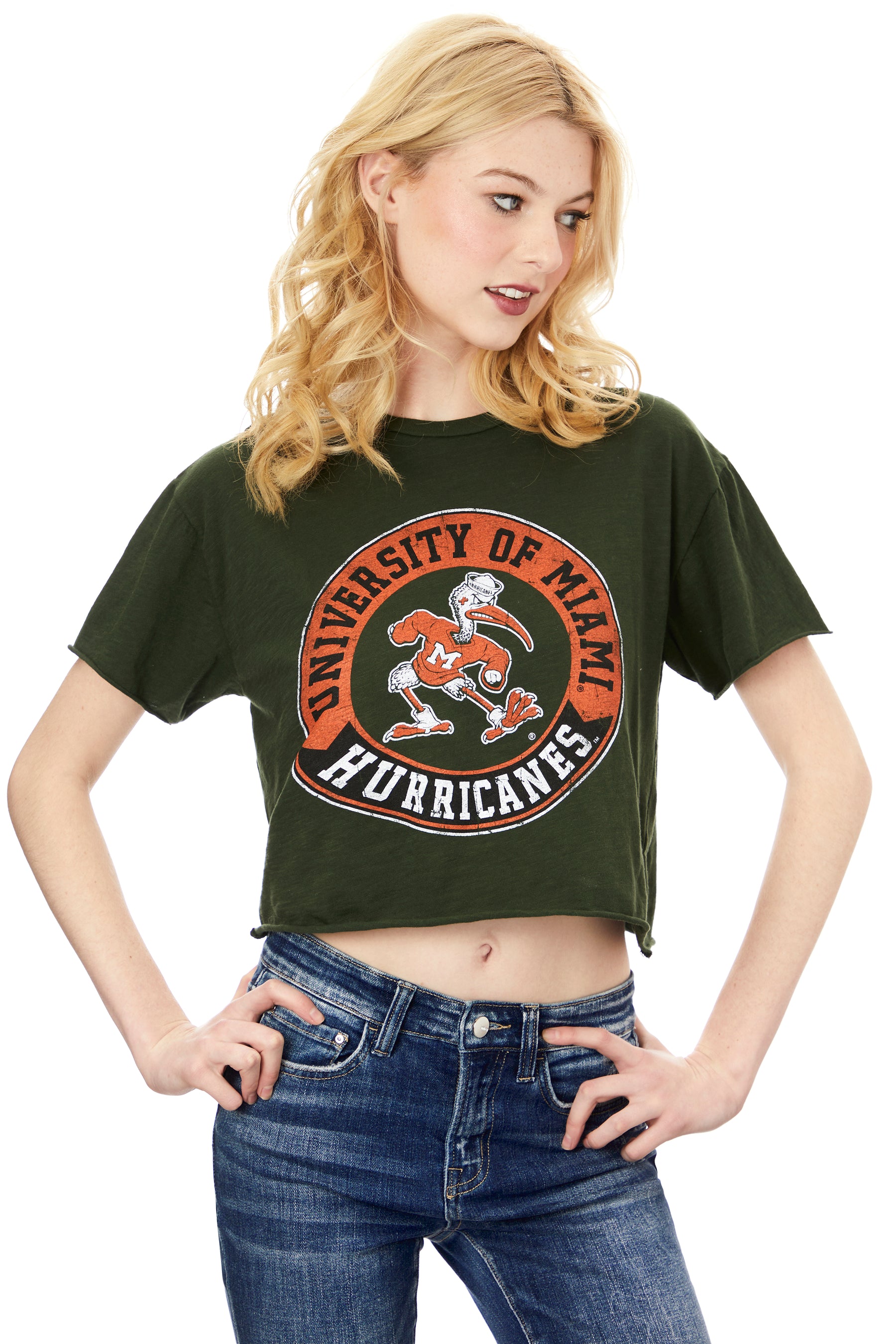 Miami Hurricanes Crop Tee