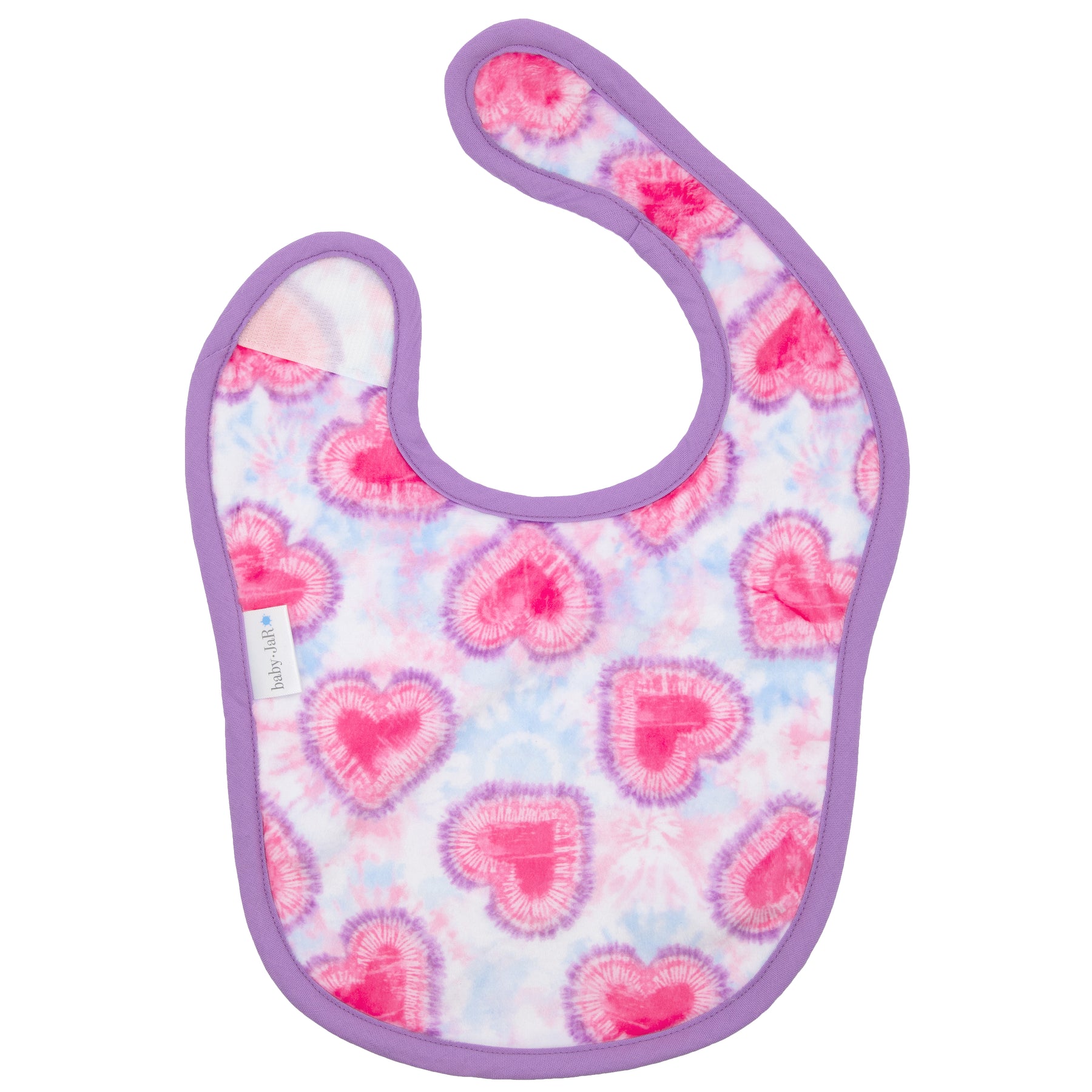 Tie Dye Heart Feeding Bib