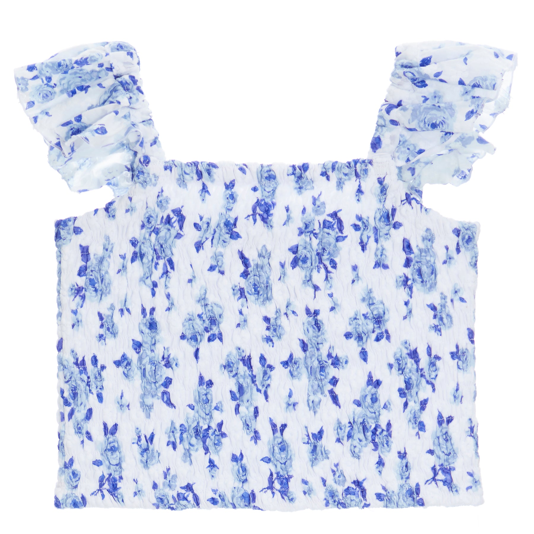 Blue Rose Eyelet Top
