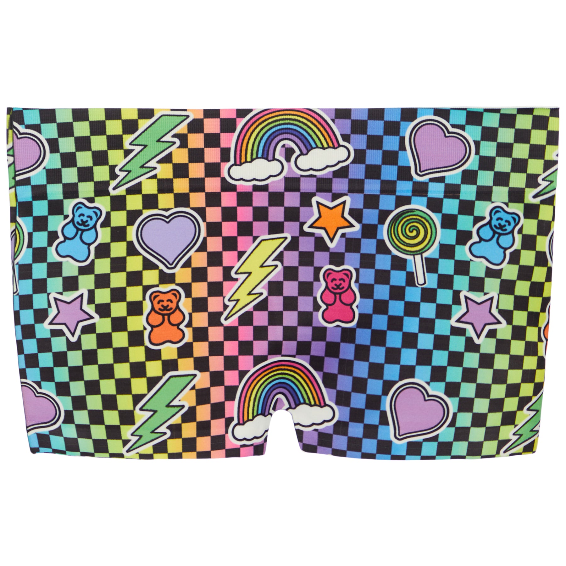 Rainbow Checkered Icons 4-6X Boy Shorts