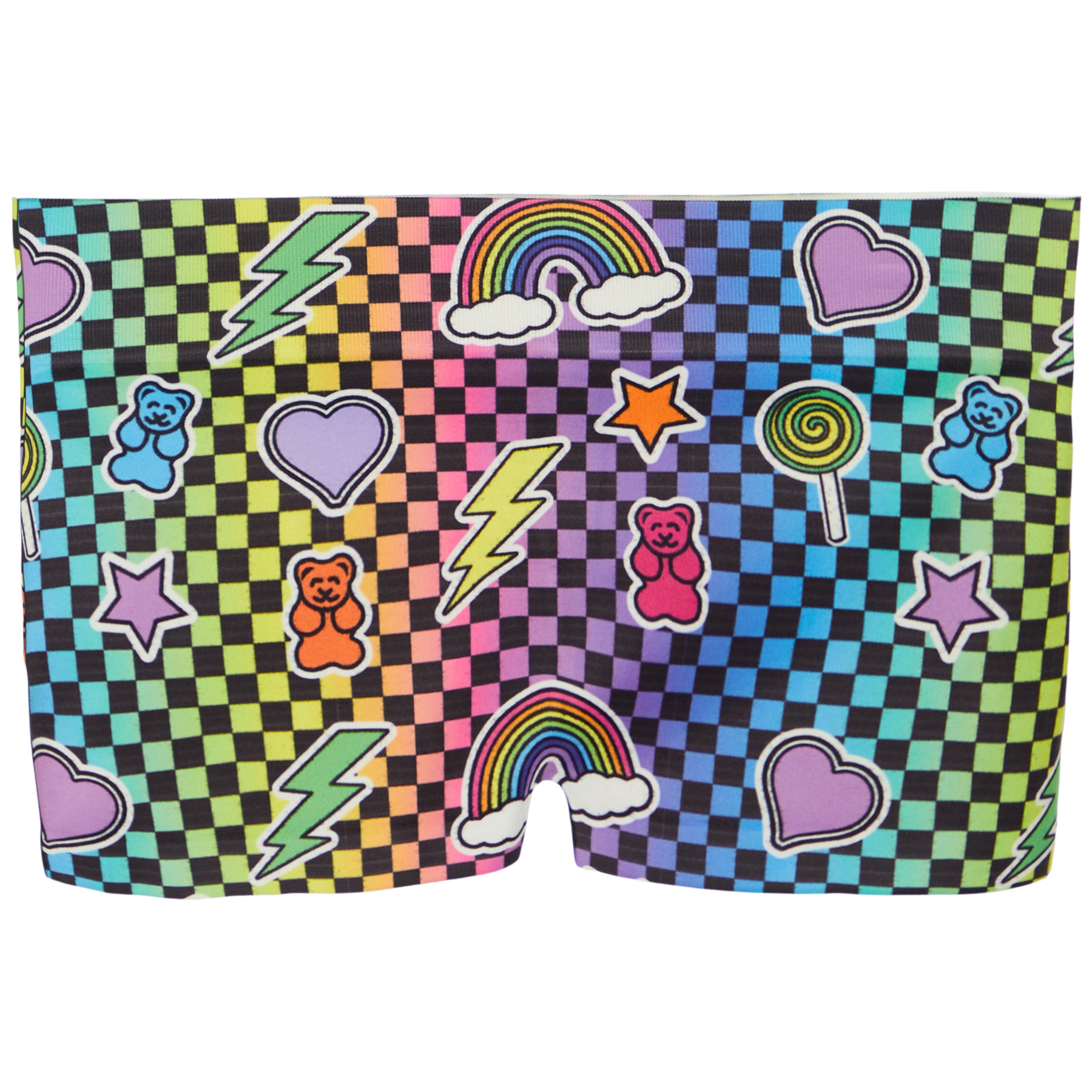 Rainbow Checkered Icons 4-6X Boy Shorts