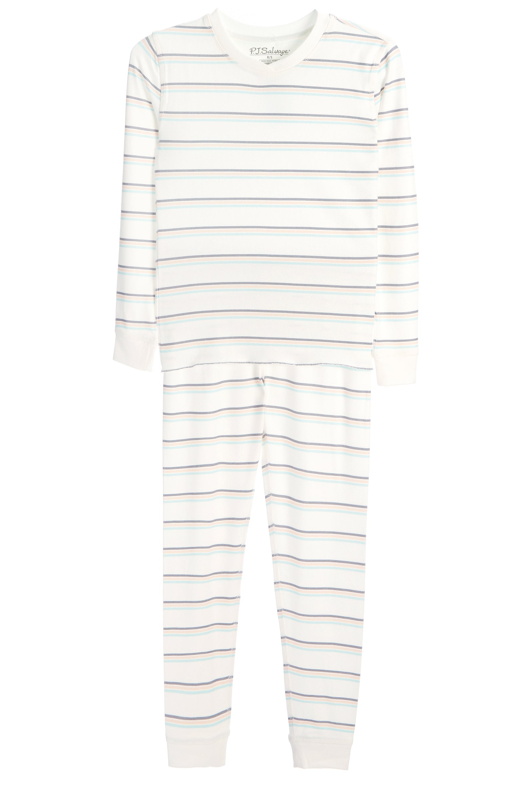 Pastel Stripe Dreams Snug Fit Pajamas Set