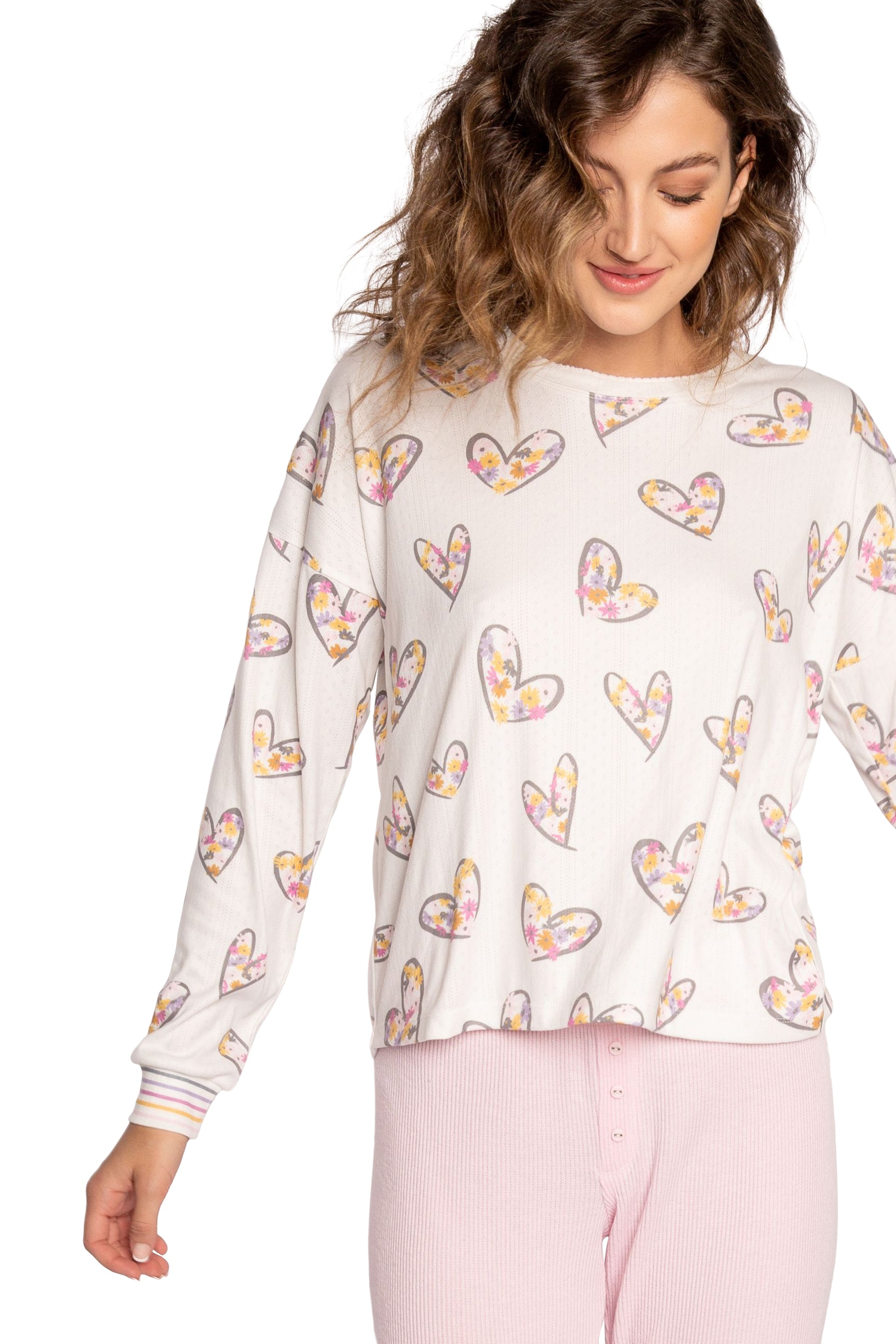 Heart Full Of Daisies Pointelle Crew