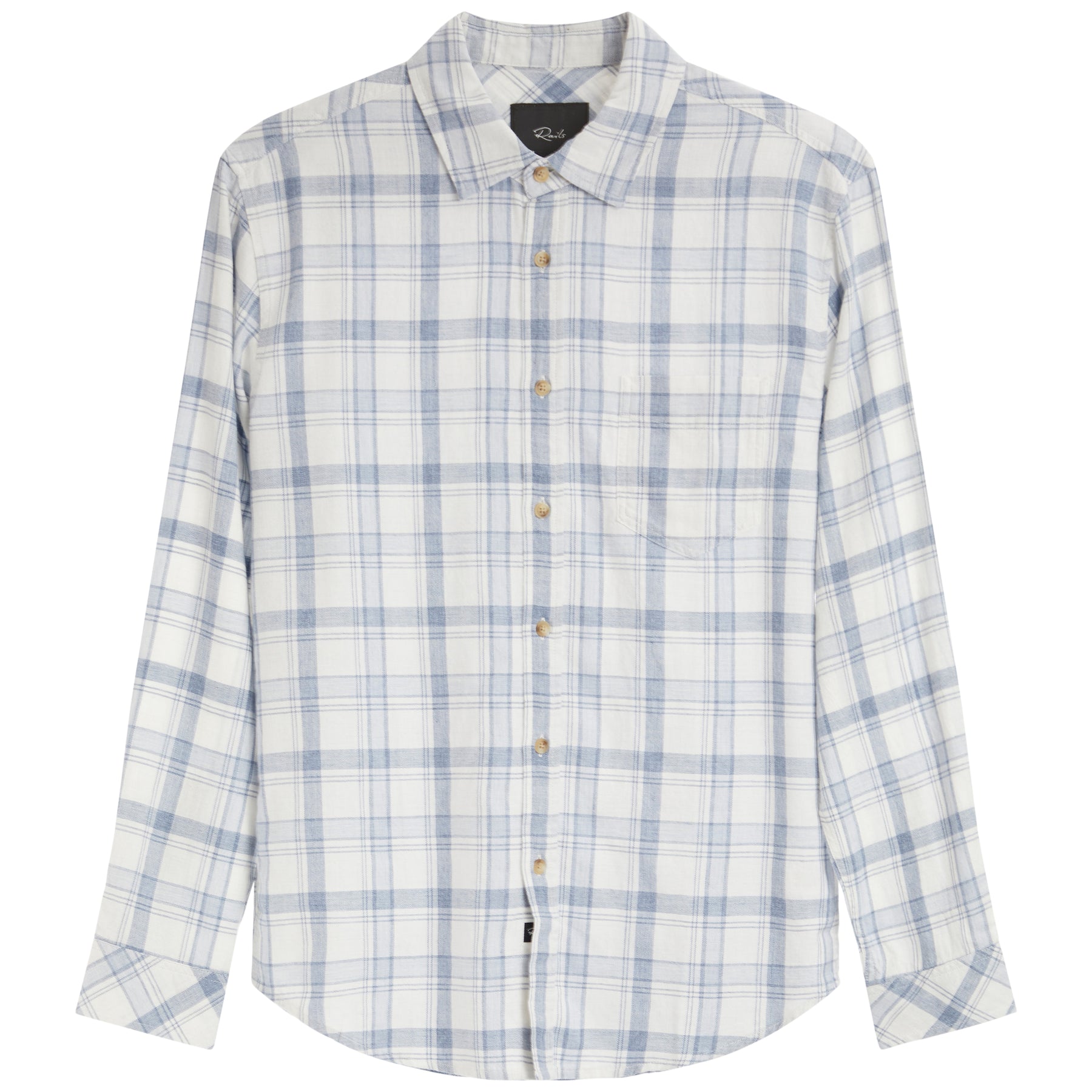 Wyatt Woven Plaid-in White Denim