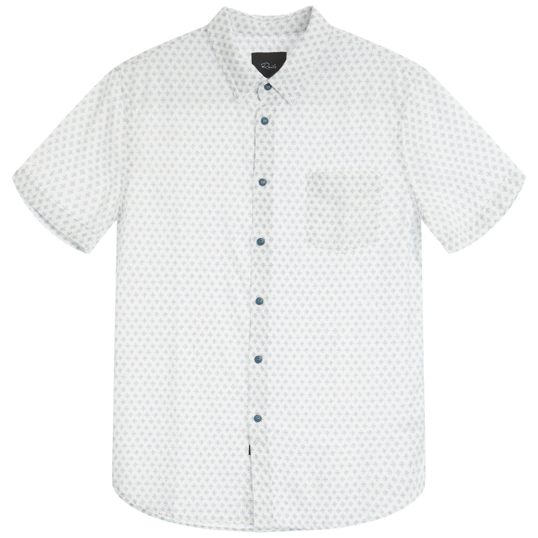Carson Short Sleeve Woven-Diamond Cream