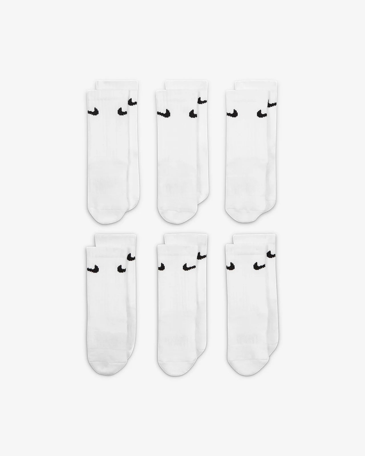 Performance Basic Crew 6pk-White