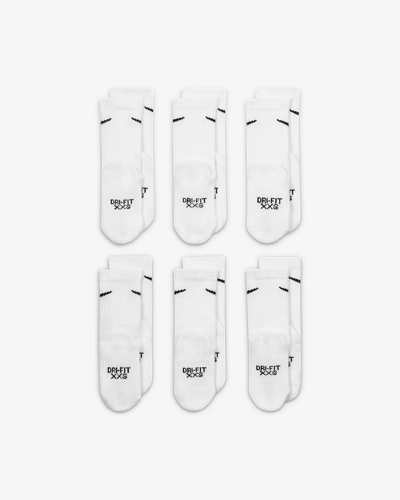 Performance Basic Crew 6pk-White