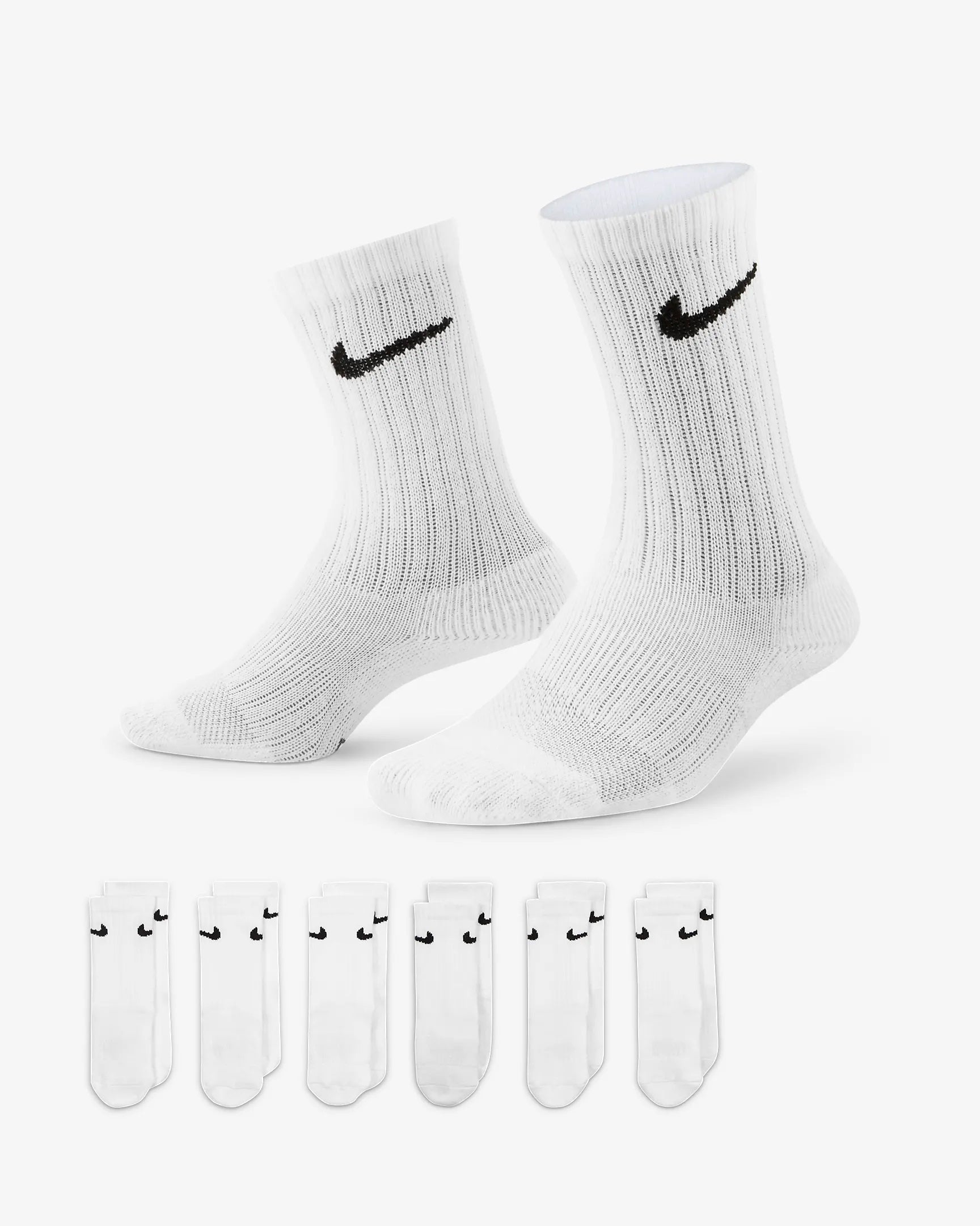 Performance Basic Crew 6pk-White